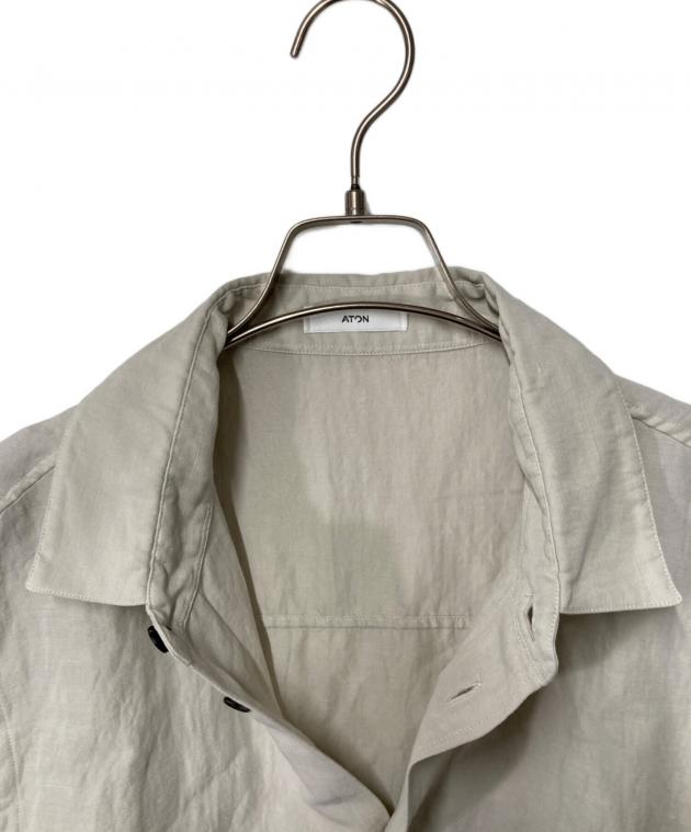中古・古着通販】ATON (エイトン) COTTON LINEN VOILE SHIRT ベージュ