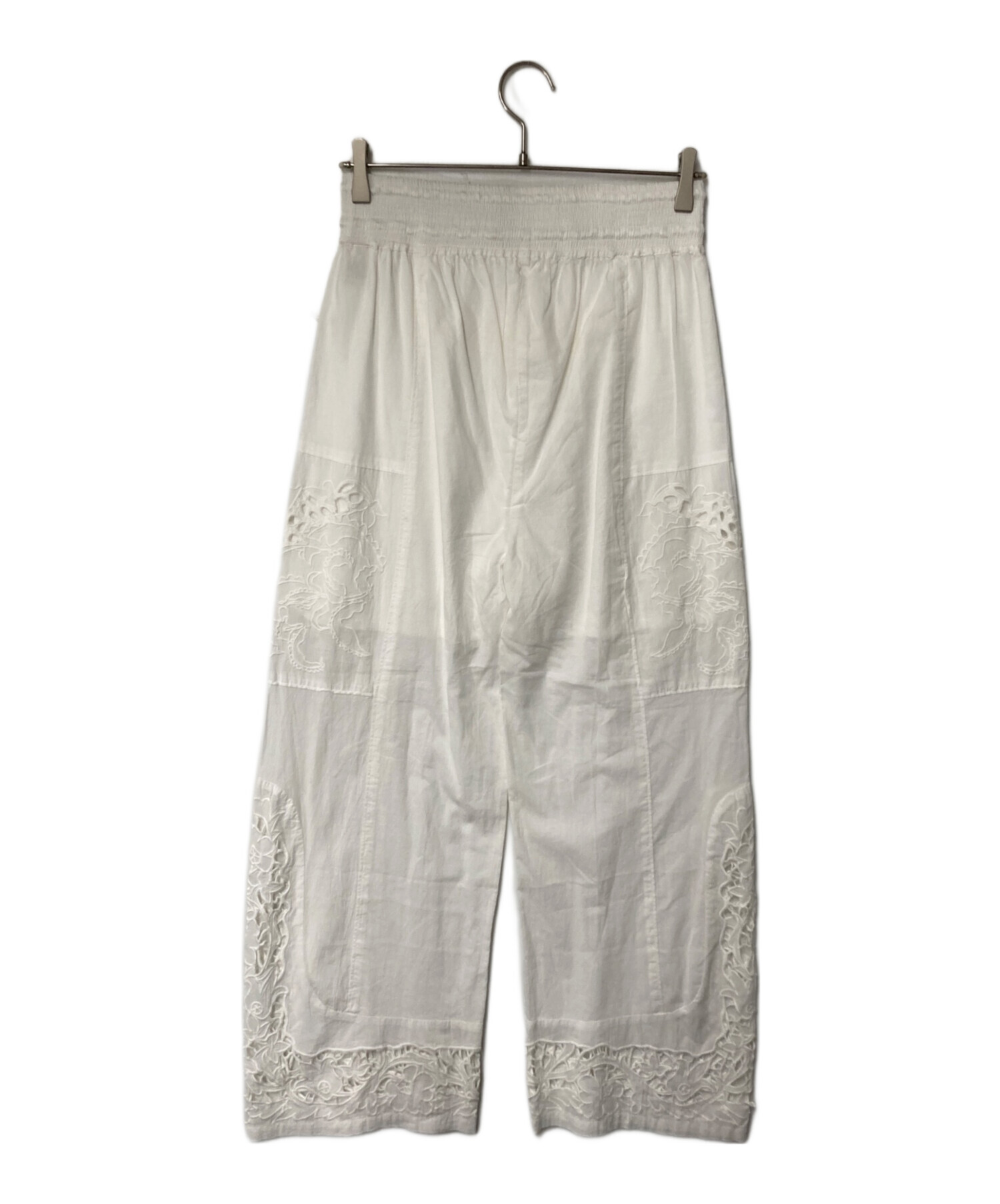 中古・古着通販】anuke (アンヌーク) Cutwork Lace Pants ホワイト