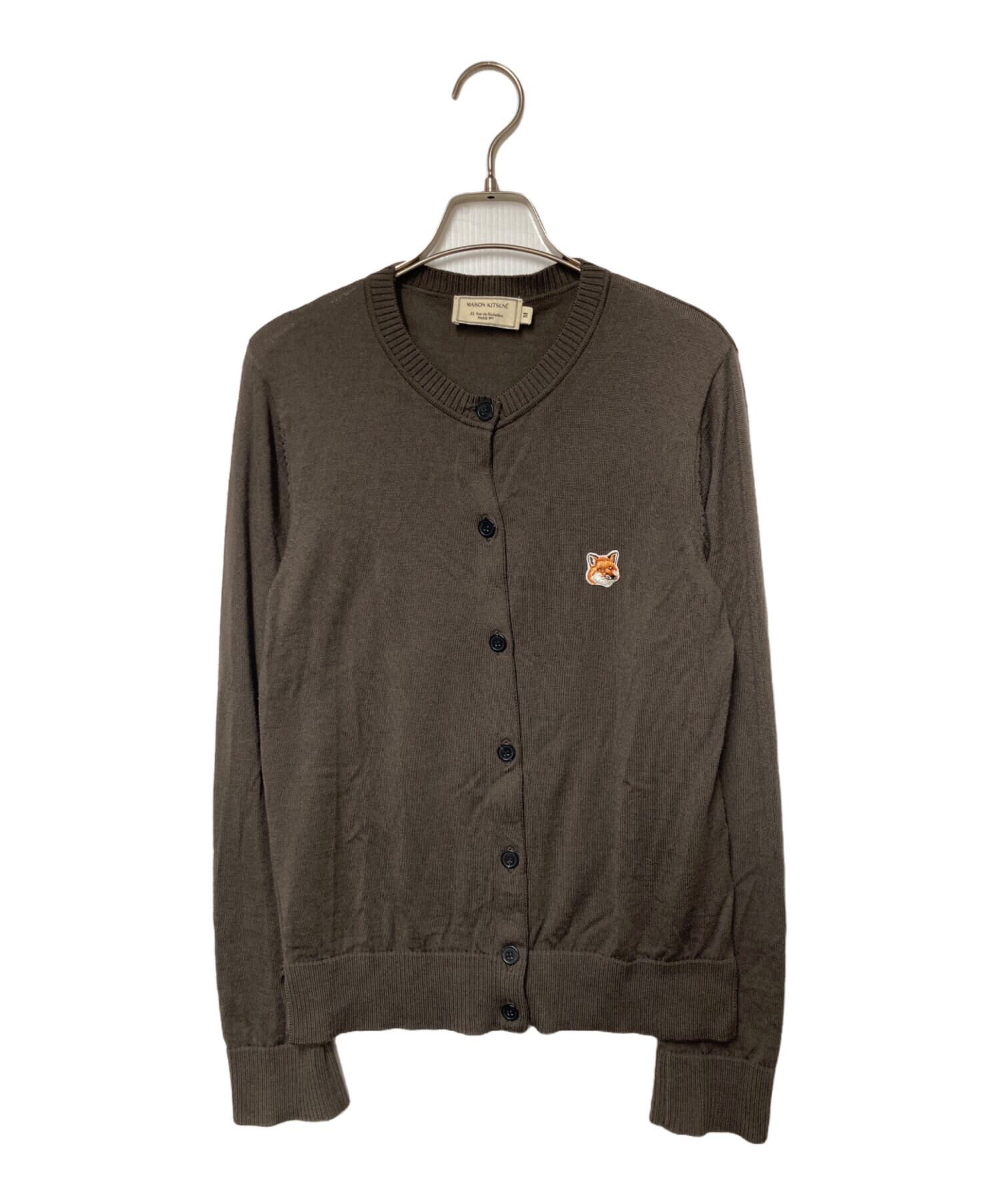 MAISON KITSUNE メゾンキツネ カーディガン M ベージュ 【古着】【中古】【送料無料】 楽天市場】キツネ カーディガン 中古の通販