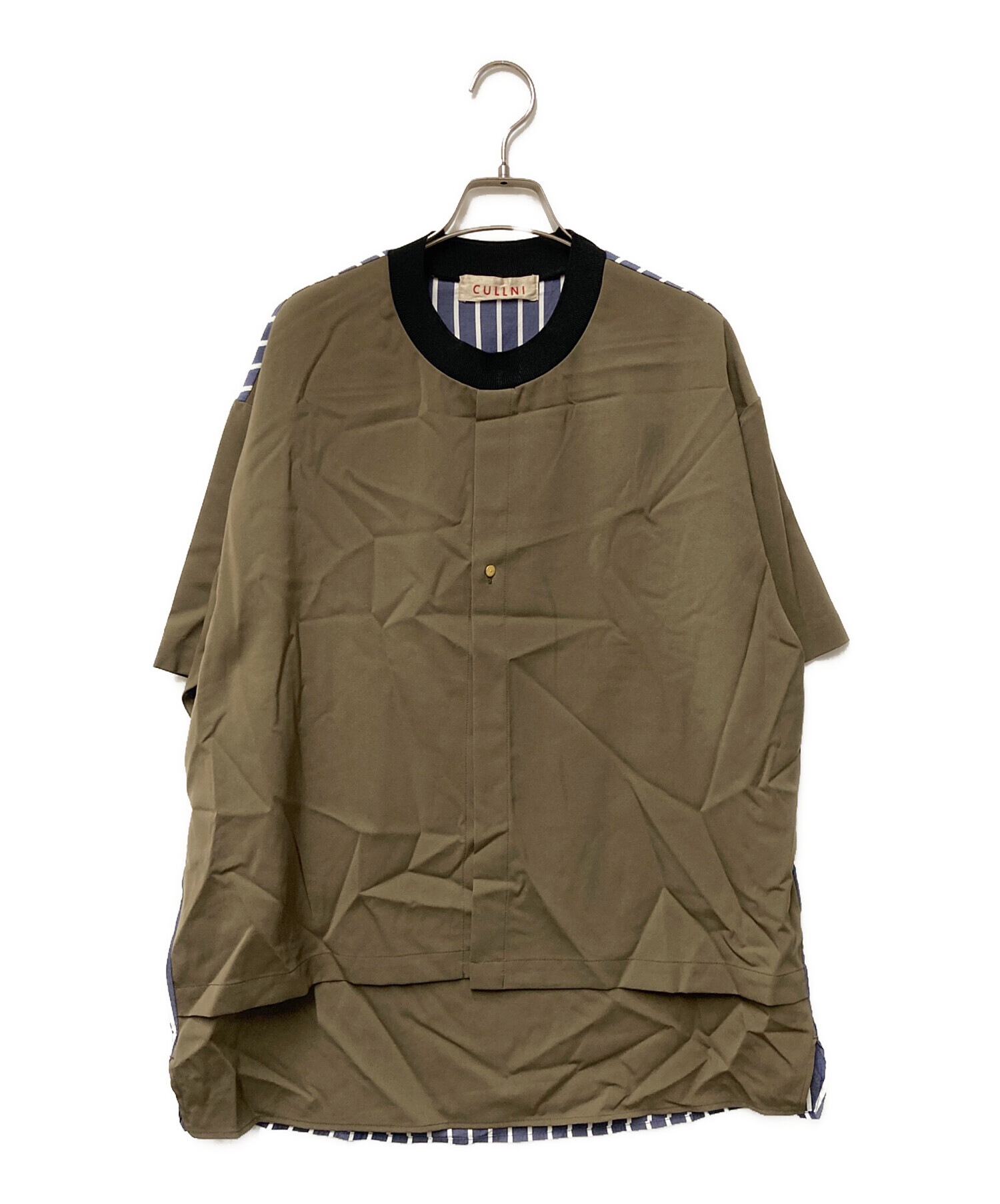 中古・古着通販】CULLNI (クルニ) プルオーバーシャツ オリーブ サイズ 