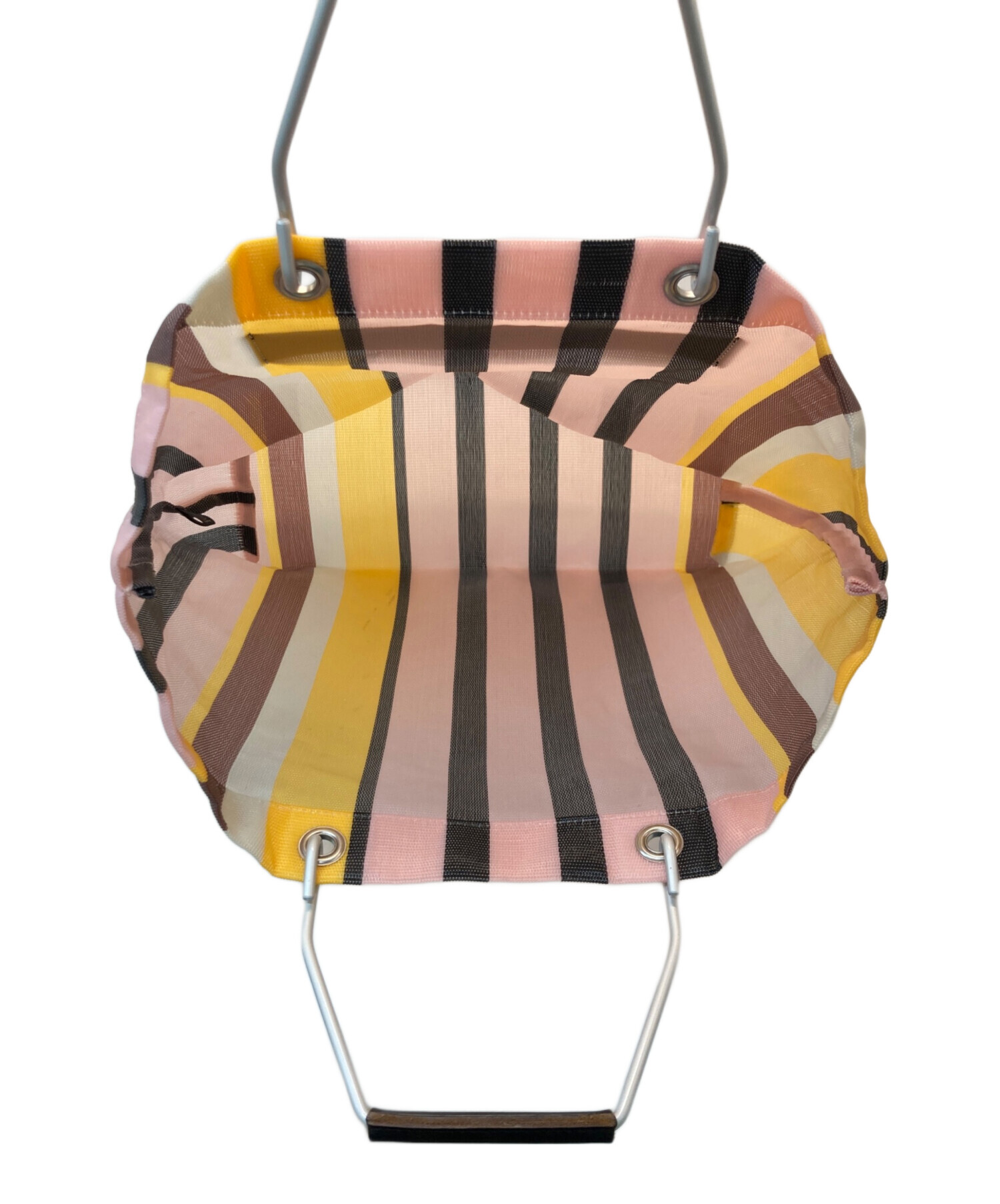 中古・古着通販】MARNI (マルニ) MARKET STRIPE BAG ピンク×ブラウン