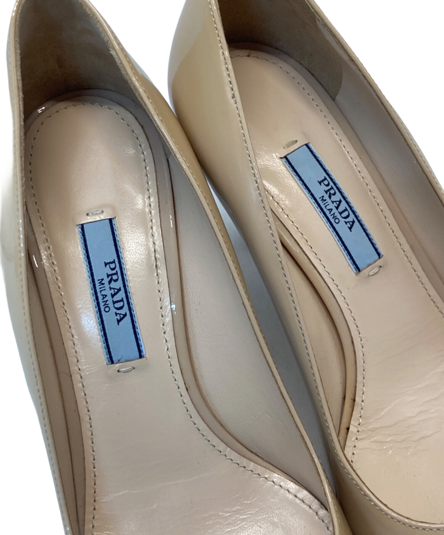 中古・古着通販】PRADA (プラダ) Travertino ポインテッドトゥパンプス