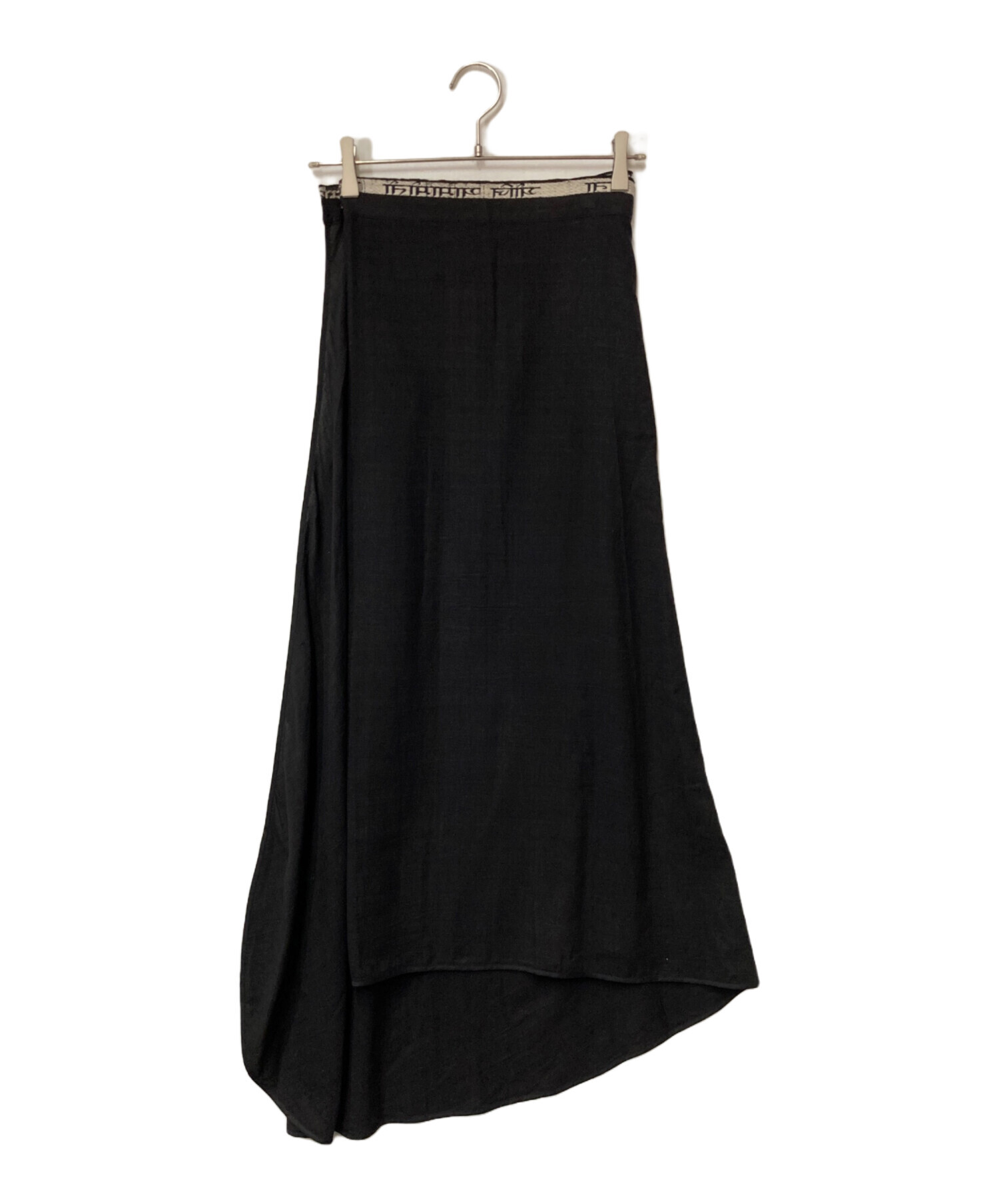 ★ヨウジヤマモト★トリアセテート アシンメトリー ラップ スカート NEEDLE-PUNCHED ASYMMETRIC SKIRT(XS Beige): Vintage｜Special Price