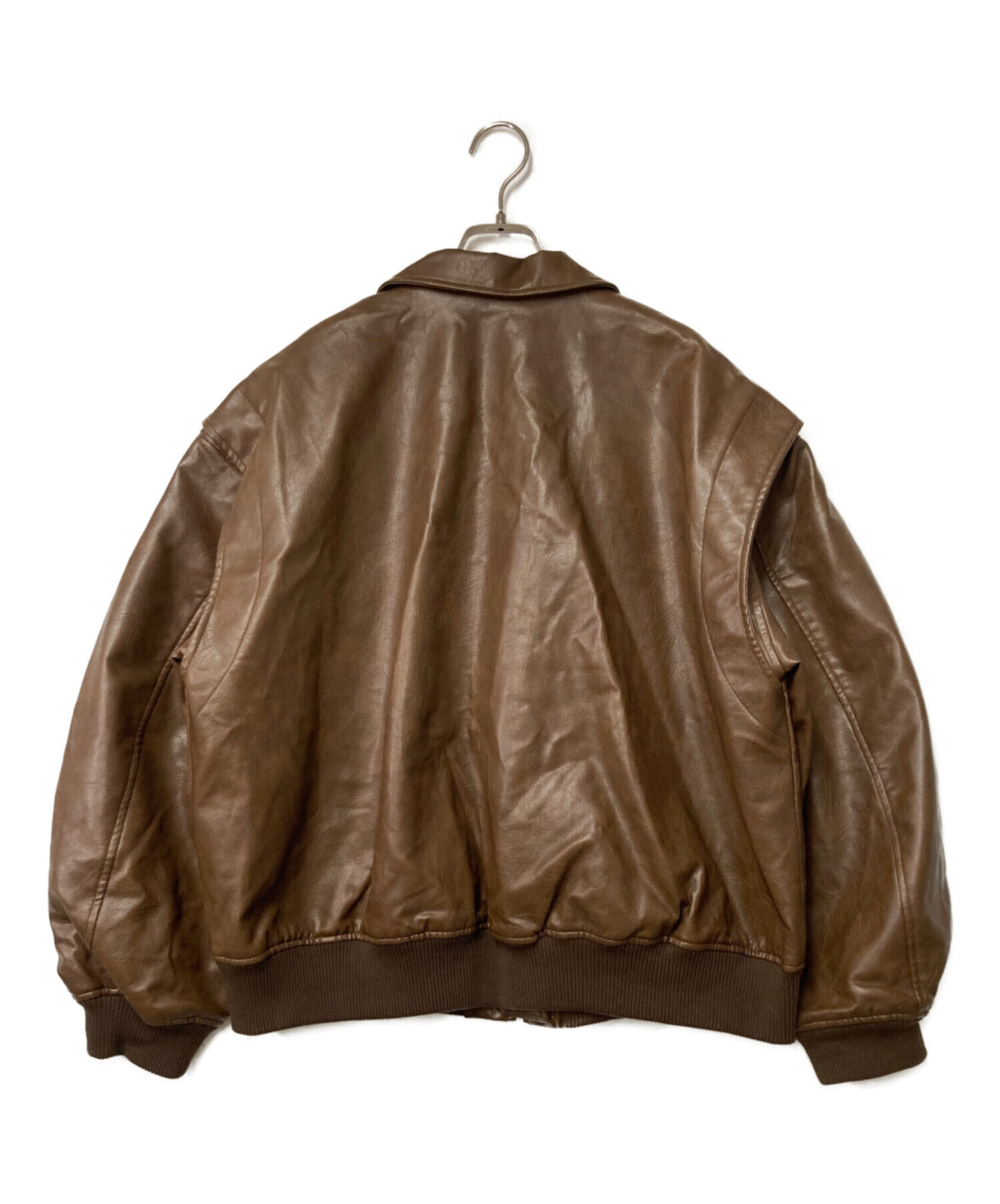 中古・古着通販】ungird (アングリッド) フェイクレザーブルゾン