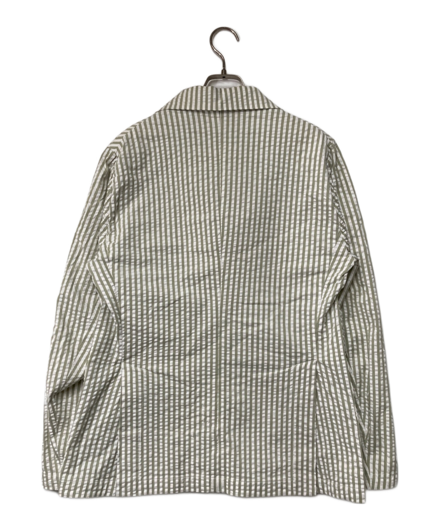 BAGUTTA バグッタ シャツジャケット M ライトベージュ ストライプ 中古・古着通販】Bagutta (バグッタ) シアサッカーストライプ