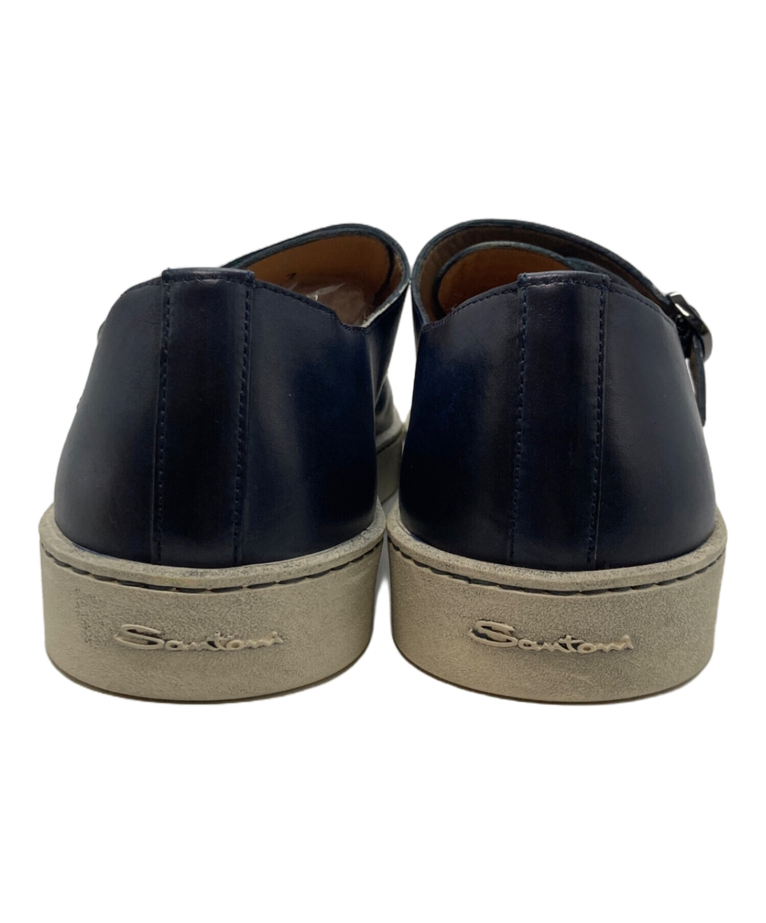 雅さま専用　サントーニ　ダブルモンク　ネイビー　8　27CM 中古・古着通販】Santoni (サントーニ) ダブルモンク レザーシューズ