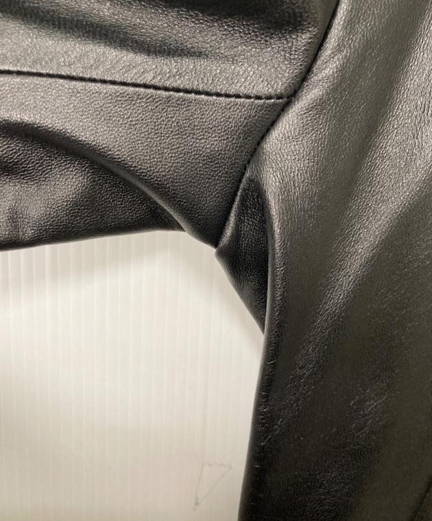 バーバリー　ブラックレーベル 羊革 レザージャケット コート チンチラファー 中古・古着通販】BURBERRY BLACK LABEL (バーバリーブラックレーベル