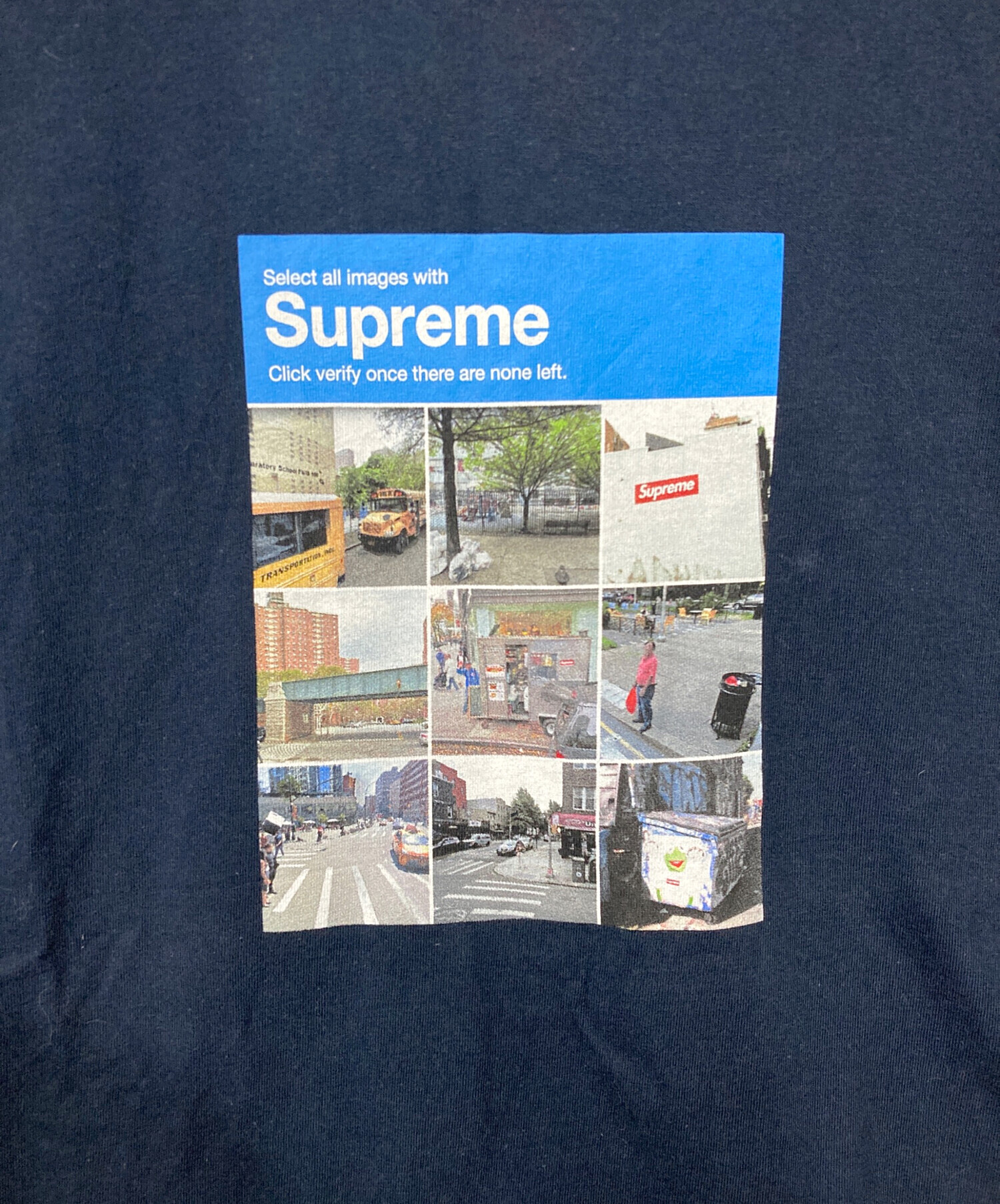 Supreme verify tee navy L 画像認証　シュプリーム 中古・古着通販】Supreme (シュプリーム) VerifyTee ネイビー サイズ:L