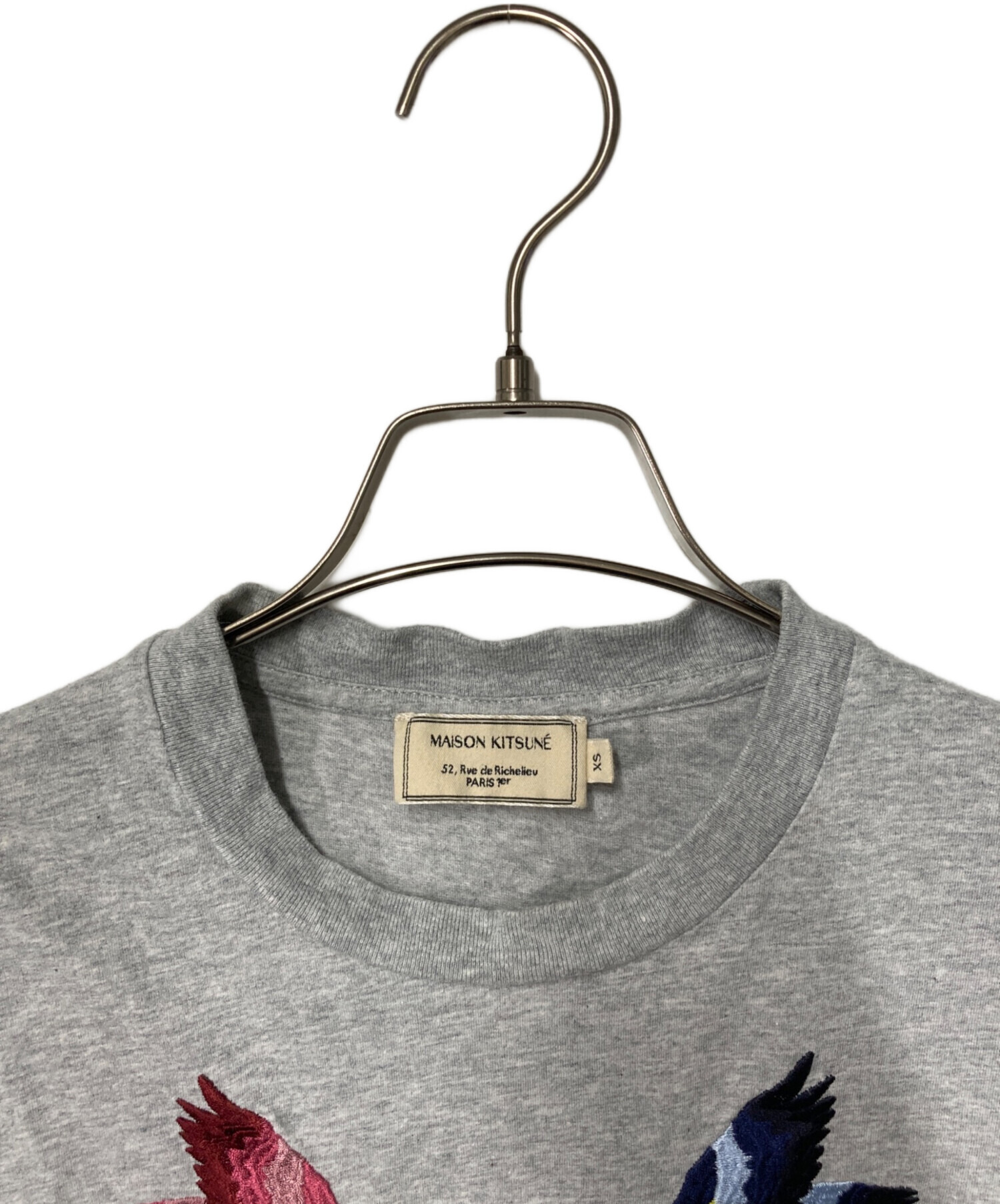 中古・古着通販】MAISON KITSUNE (メゾンキツネ) 刺繍Tシャツ グレー