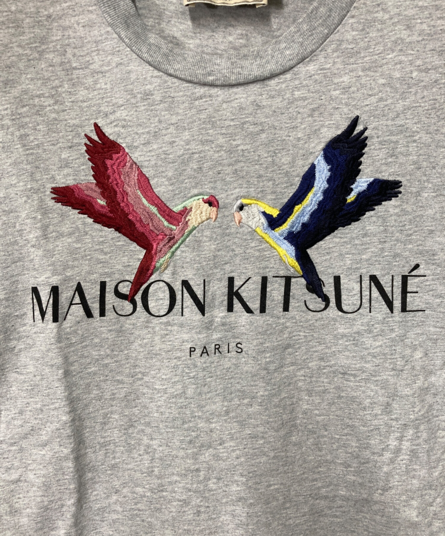 中古・古着通販】MAISON KITSUNE (メゾンキツネ) 刺繍Tシャツ グレー