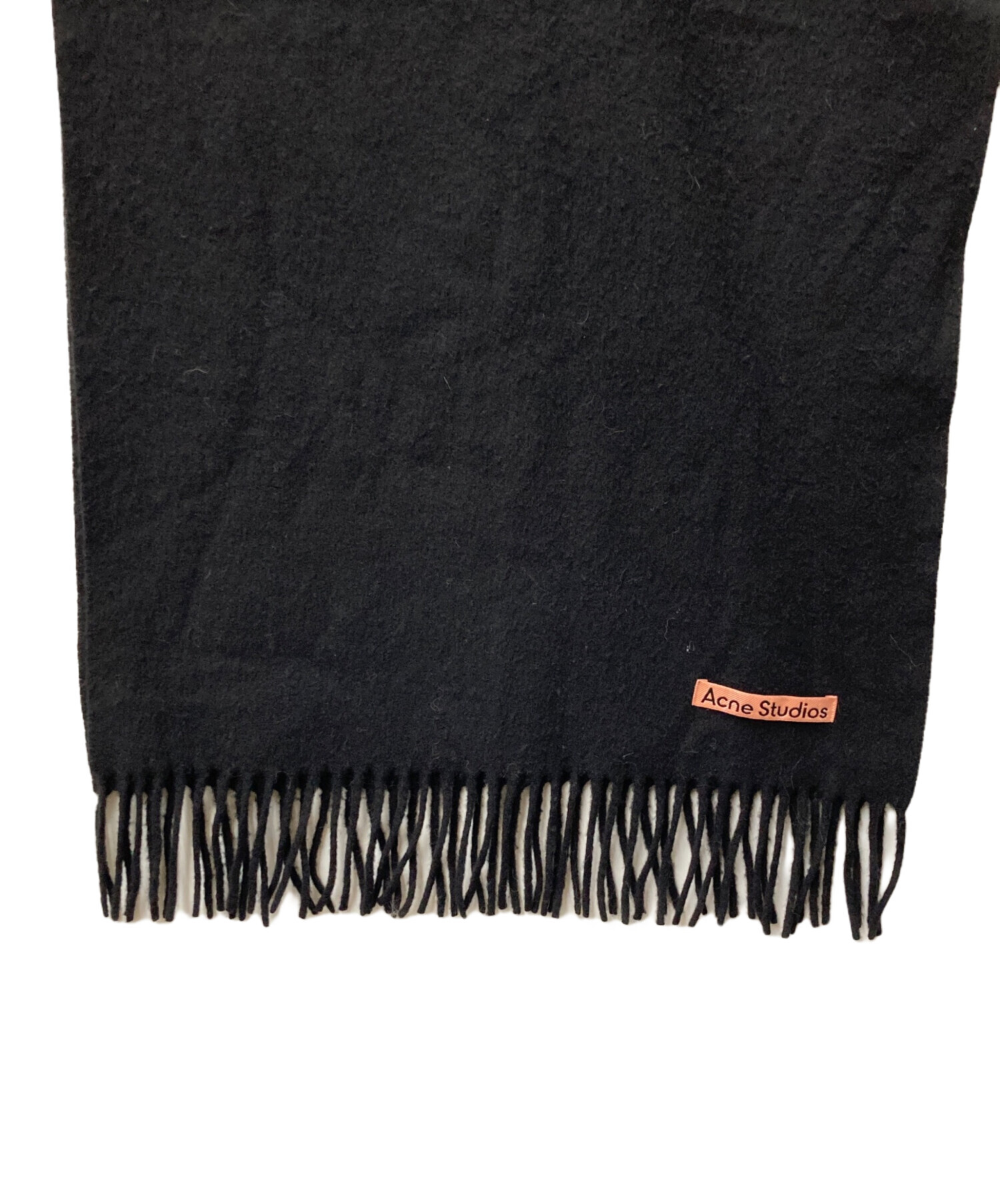 Acne Studios ウールマフラー ストール ブラック イタリア製 アクネ 中古・古着通販】ACNE STUDIOS (アクネ ストゥディオズ) ウール
