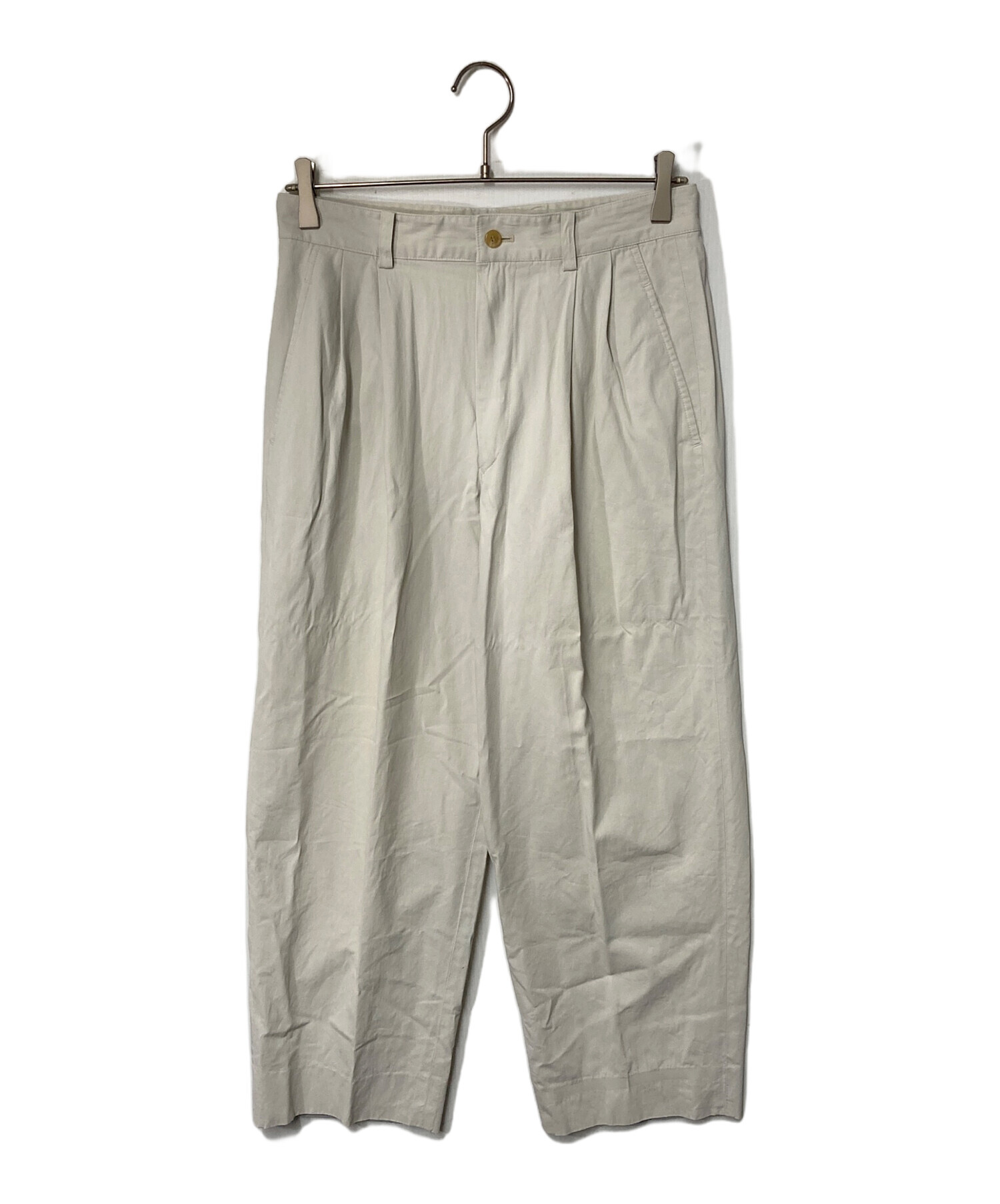 希少rare I.S. 80年代 ISSEY MIYAKE 白 ワイドショーツ 中古・古着通販】ISSEY MIYAKE (イッセイミヤケ) 2タックパンツ