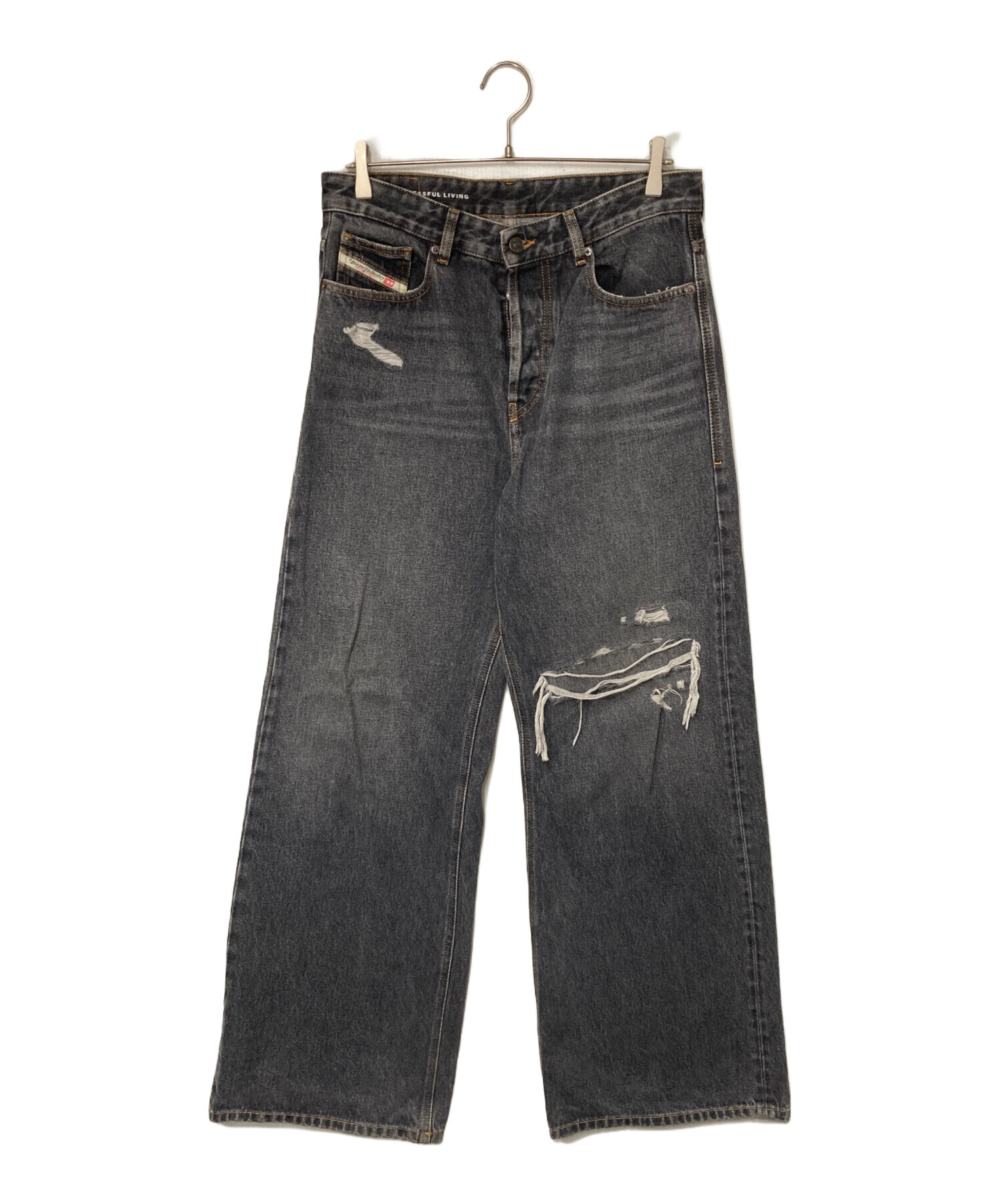 ［新品未使用］DIESEL D-RISE ブラック w28 中古・古着通販】DIESEL (ディーゼル) RELAXED JEANS D-RISE ブラック