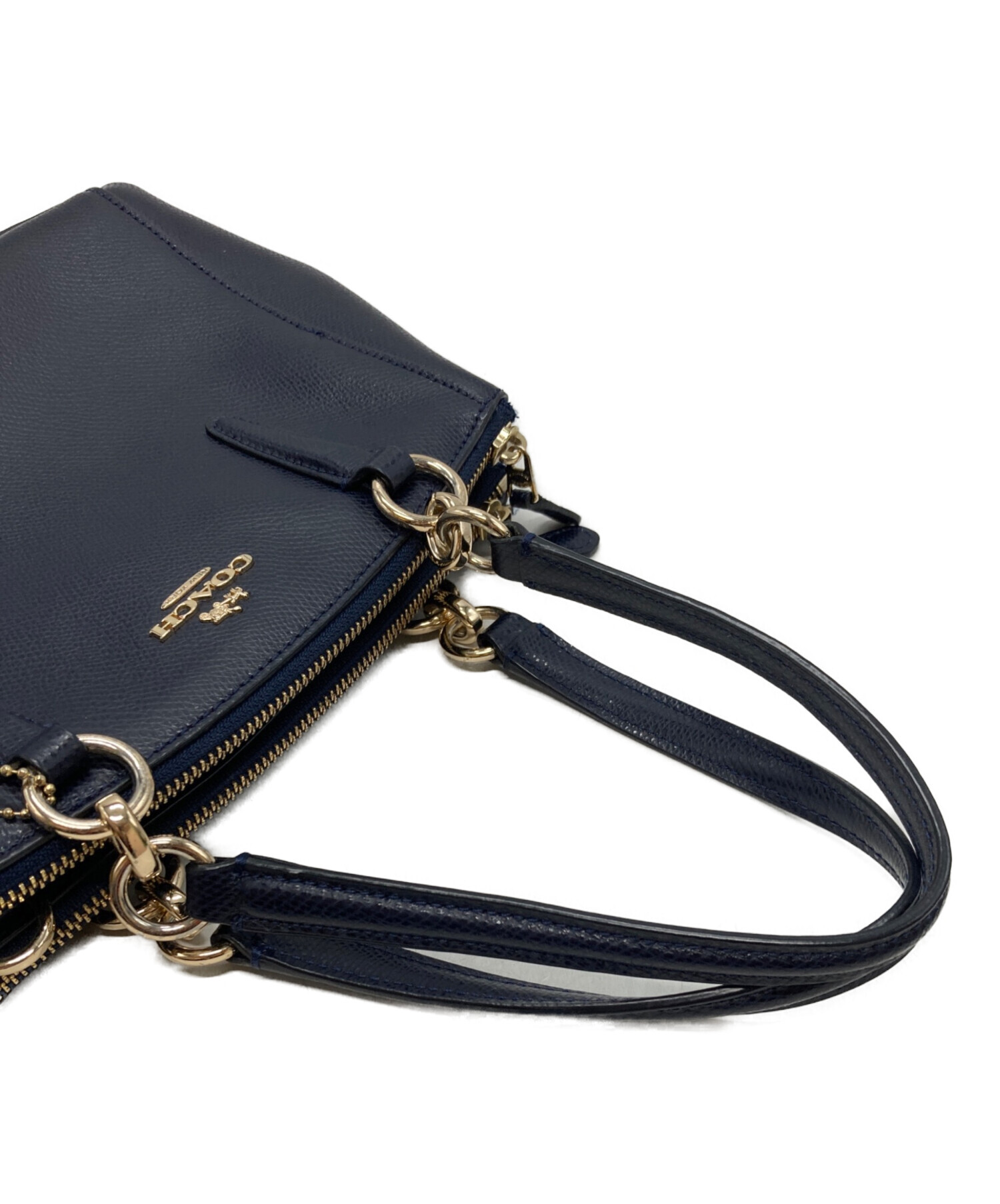 中古・古着通販】COACH (コーチ) 2WAYショルダーバッグ ネイビー