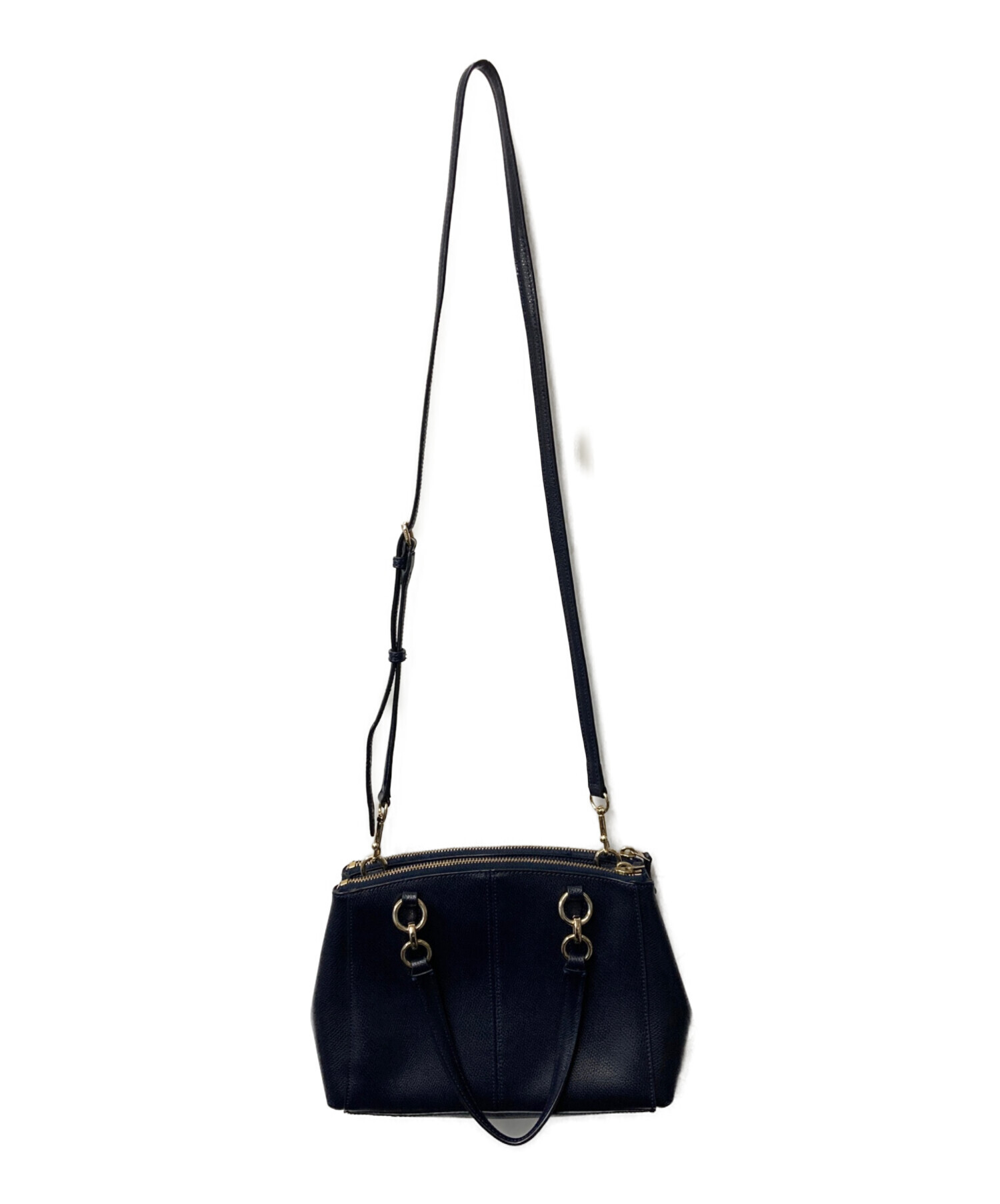 中古・古着通販】COACH (コーチ) 2WAYショルダーバッグ ネイビー 