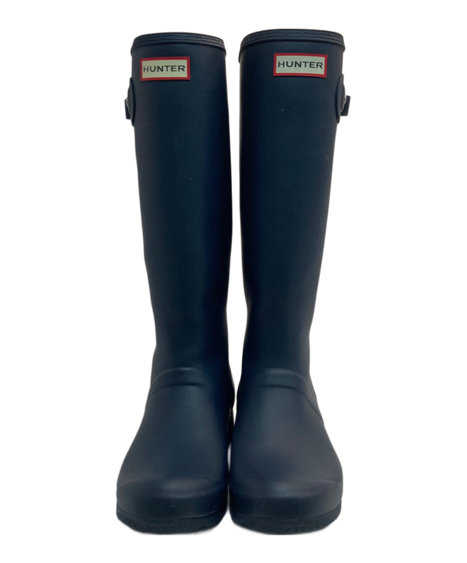 【値下げしました】新品　HUNTER　レインブーツ　ロング　ネイビー 中古・古着通販】HUNTER (ハンター) ロングレインブーツ ネイビー
