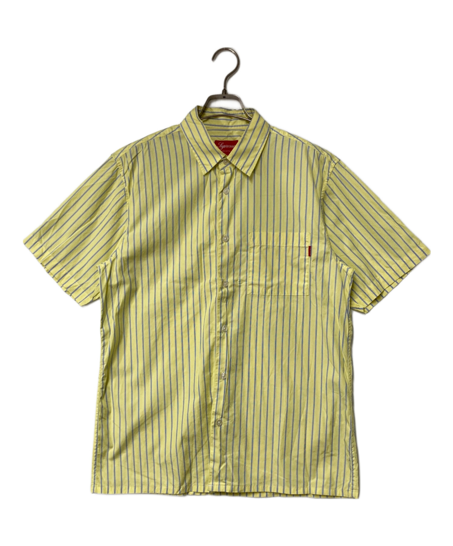 Supreme ストライプ 半袖シャツ 中古・古着通販】Supreme (シュプリーム) 半袖ストライプシャツ ブルー