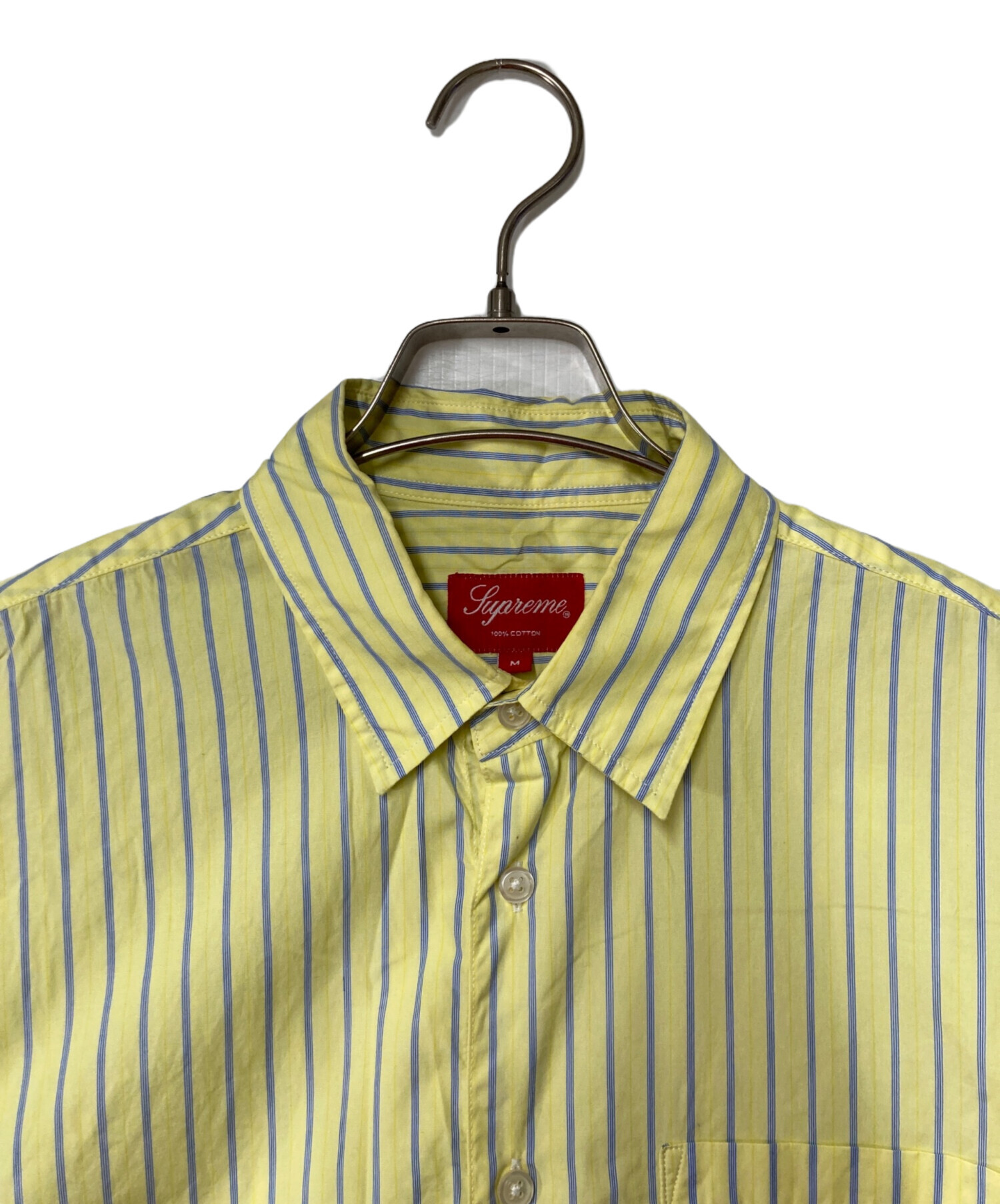 中古・古着通販】Supreme (シュプリーム) 半袖ストライプシャツ ブルー