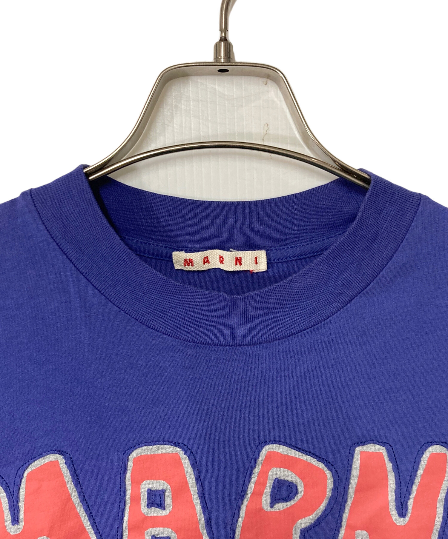 中古・古着通販】MARNI (マルニ) ロゴTシャツ ブルー サイズ:SIZE 46