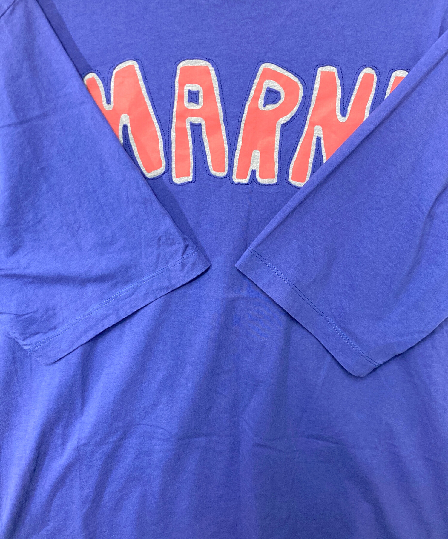 中古・古着通販】MARNI (マルニ) ロゴTシャツ ブルー サイズ:SIZE 46