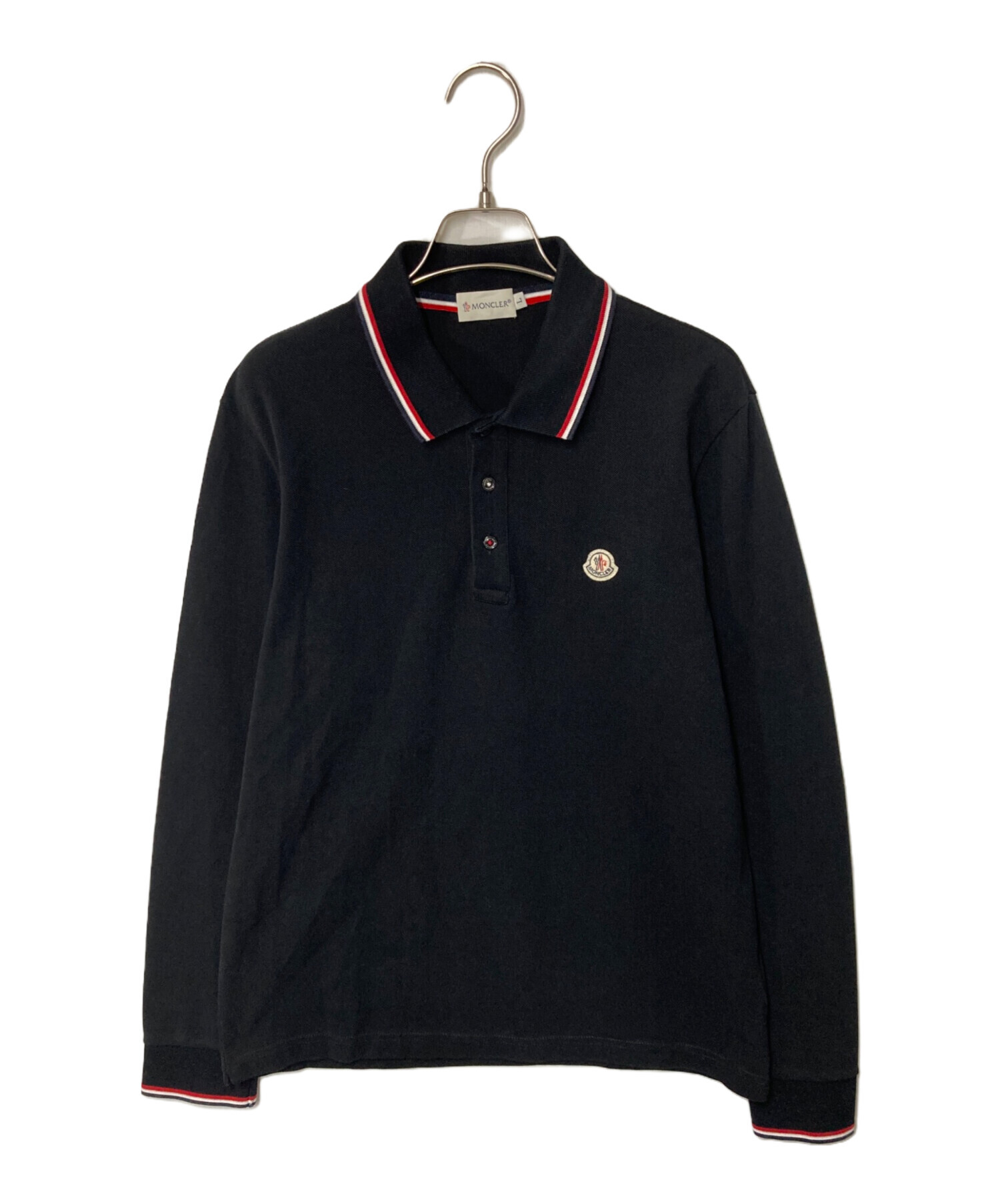 モンクレール　MAGLIA 長袖ポロシャツ　ネイビー　XL 中古・古着通販】MONCLER (モンクレール) MAGLIA POLO / 長袖