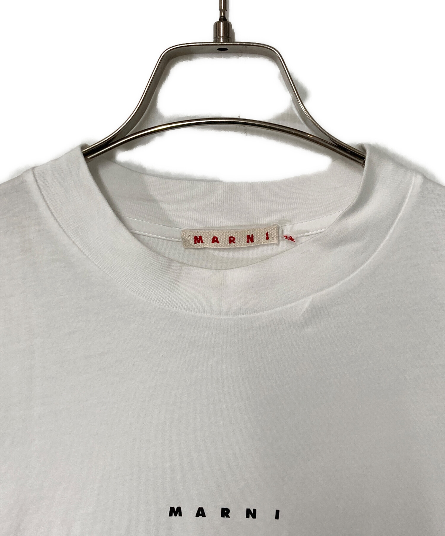 中古・古着通販】MARNI (マルニ) ミニロゴTシャツ ホワイト サイズ