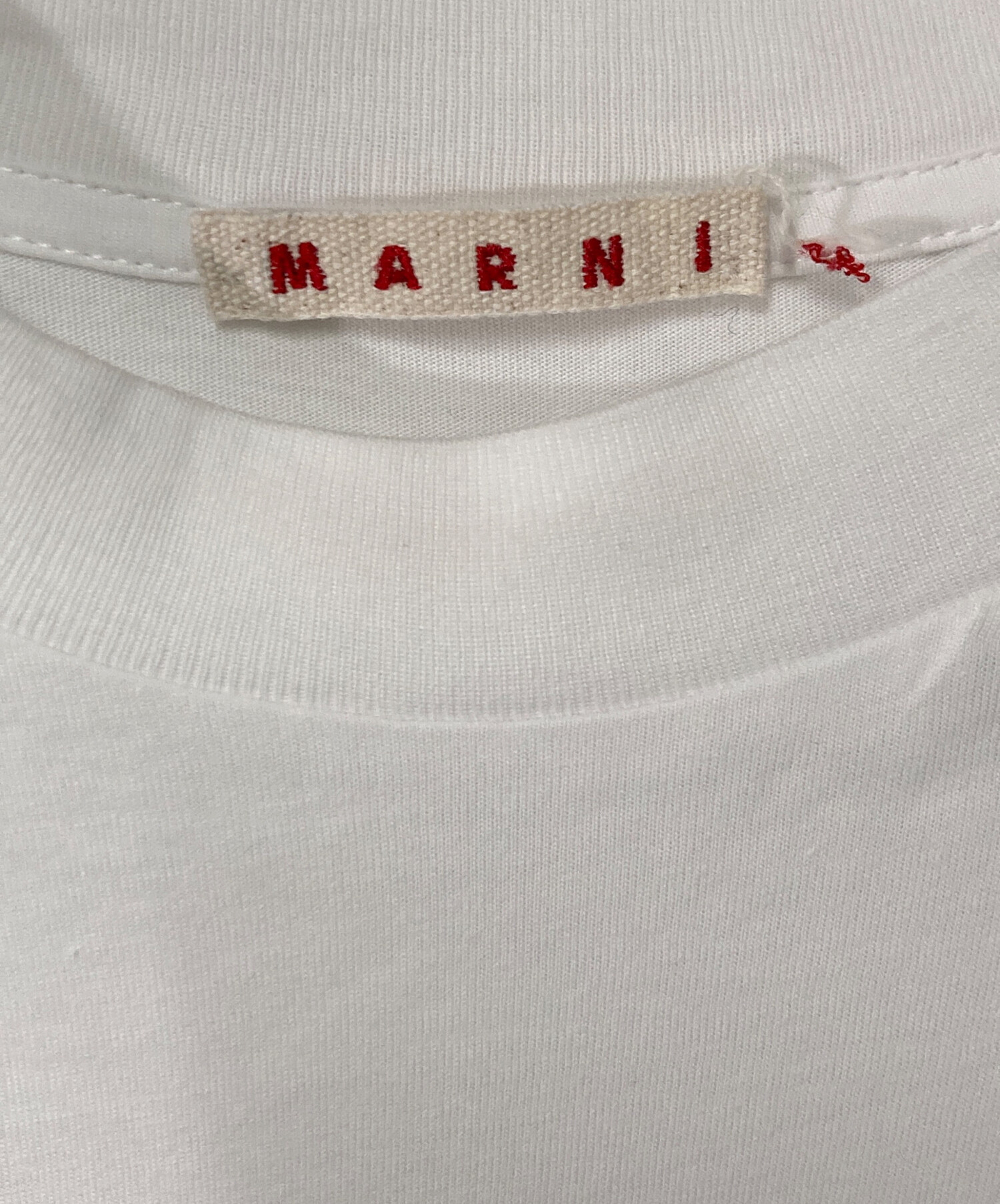 中古・古着通販】MARNI (マルニ) ミニロゴTシャツ ホワイト サイズ