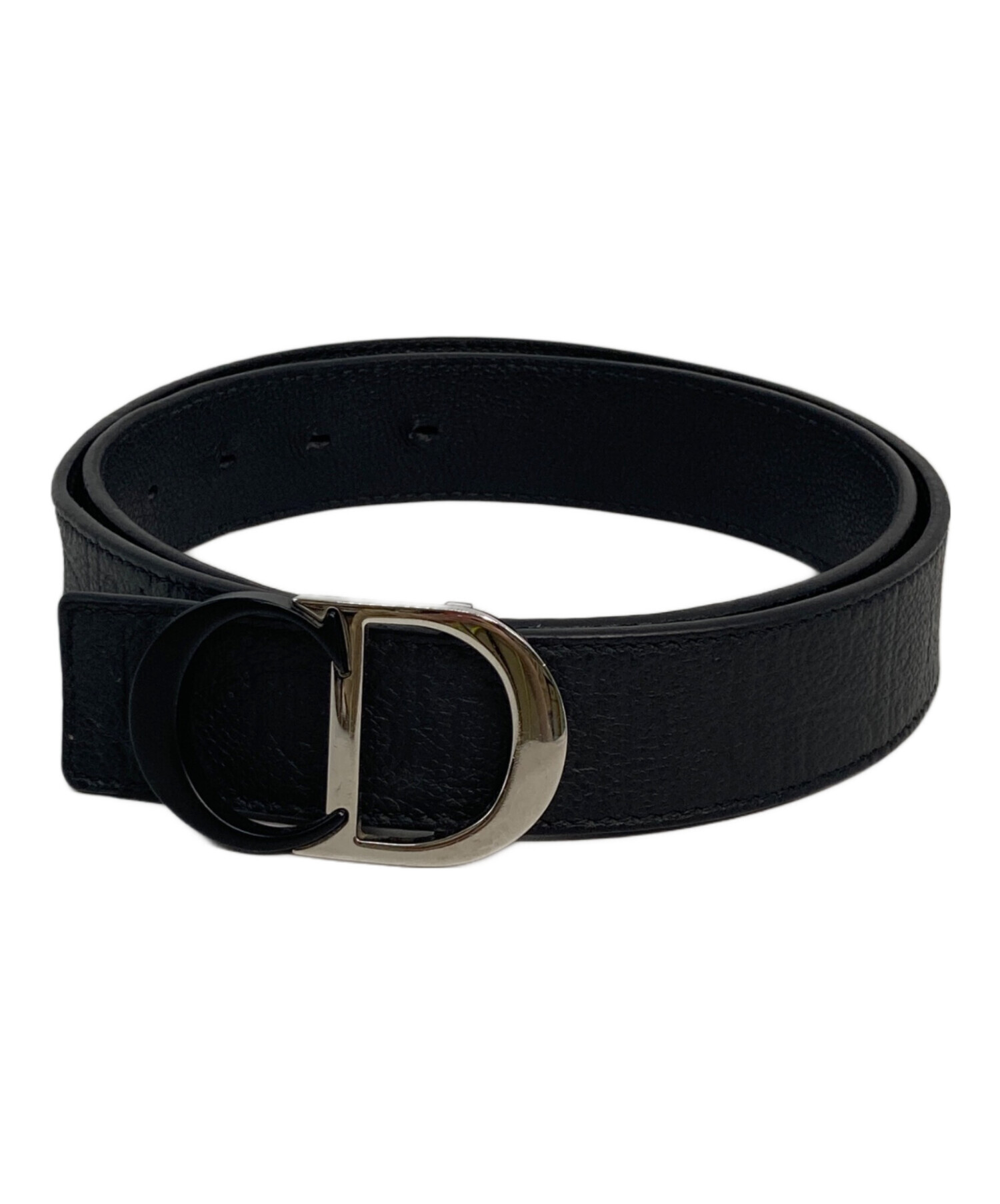 Christian Dior ディオール ベルト ロゴ ブラック 黒 バックル 中古・古着通販】Christian Dior (クリスチャン ディオール) CD