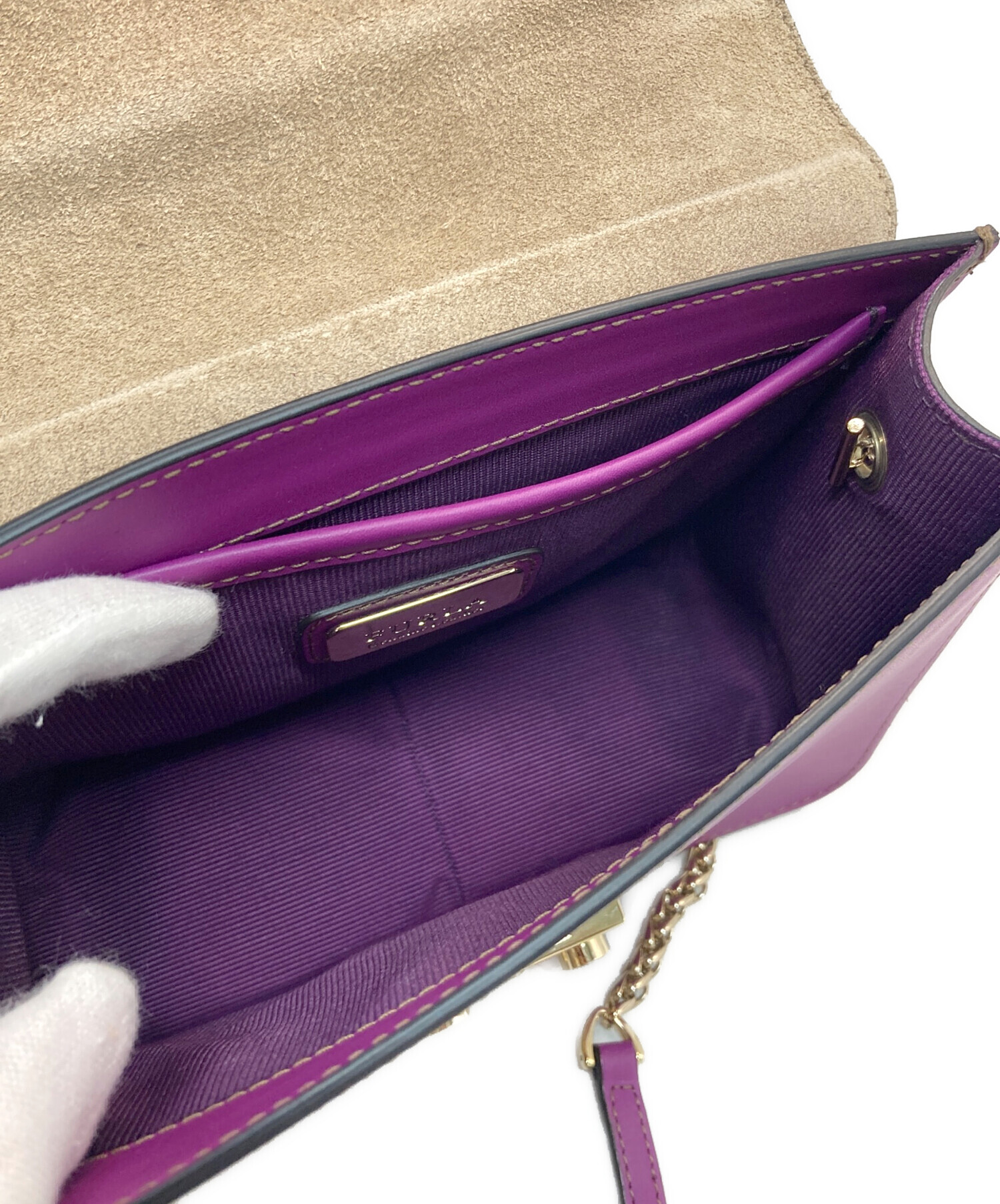 中古・古着通販】FURLA (フルラ) チェーンショルダーバッグ ピンク