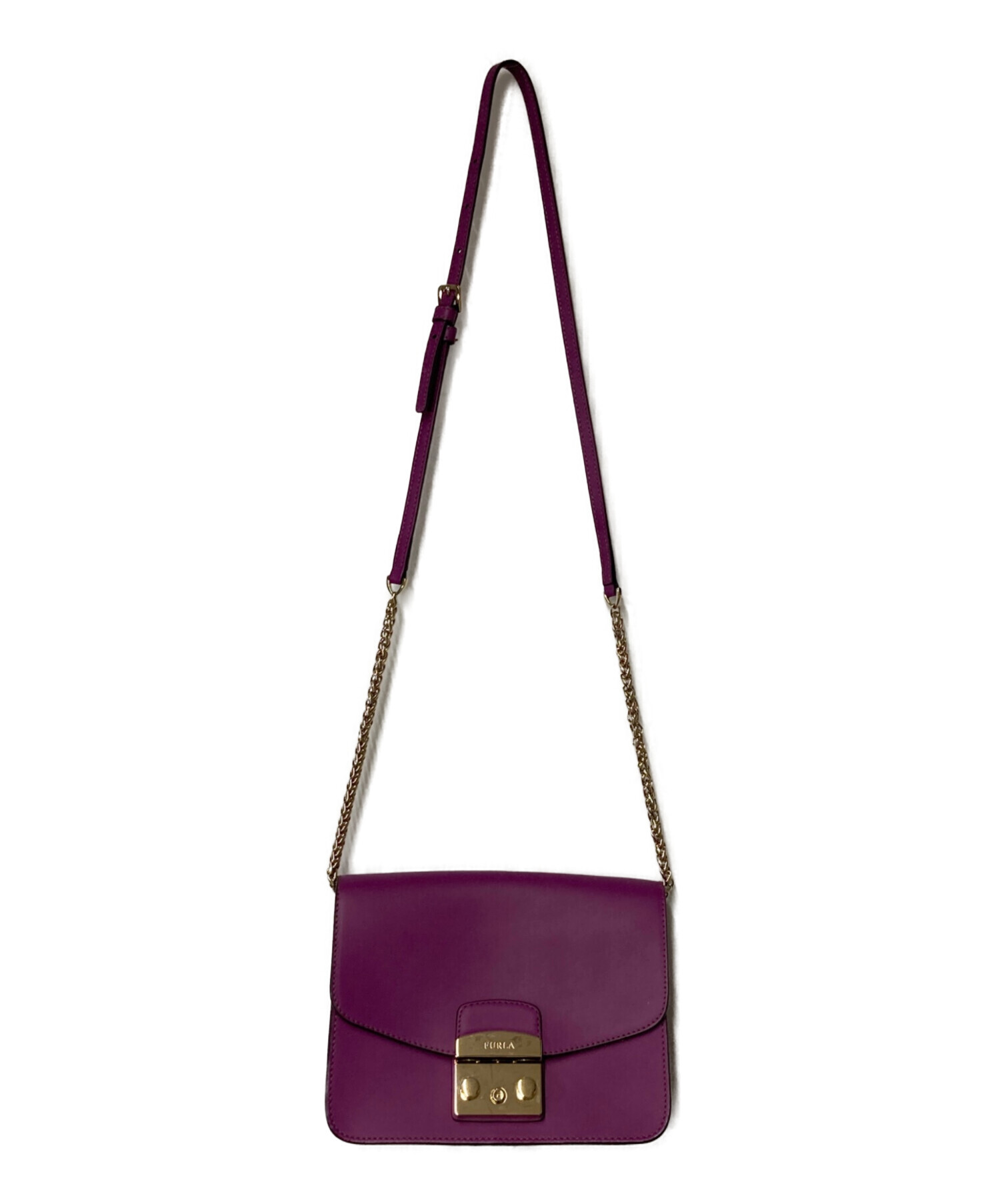 中古・古着通販】FURLA (フルラ) チェーンショルダーバッグ ピンク