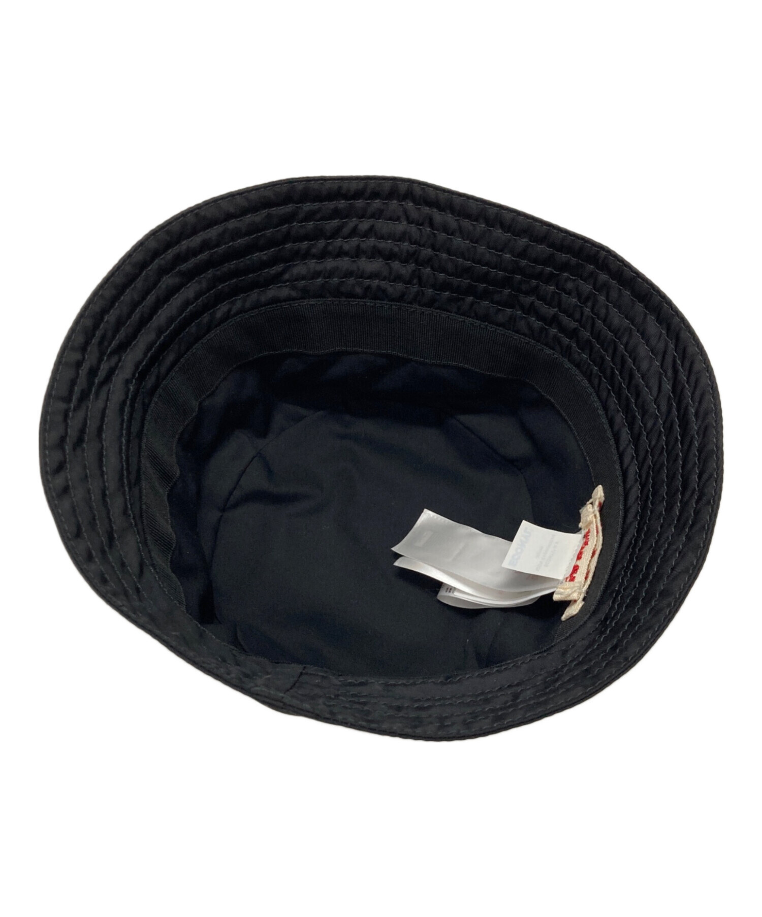 中古・古着通販】MARNI (マルニ) ロゴ刺繍バケットハット ブラック 中古・古着通販】MARNI (マルニ) ロゴ刺繍バケットハット ブラック