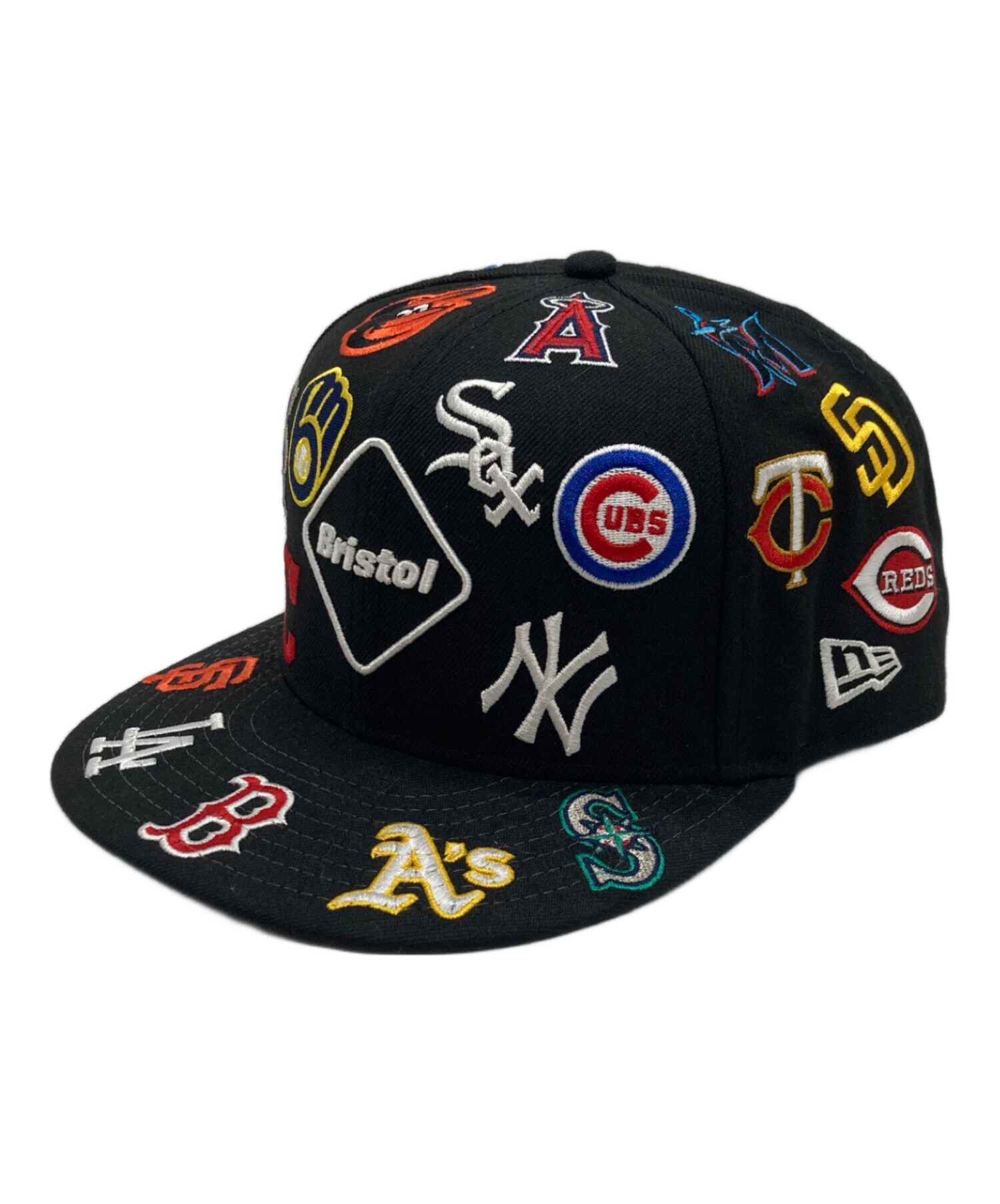 【瀬戸大橋店】 中古 FCRB | エフシーアールビー キャップ ×NEW ERA RHINESTONE EMBLEM CAP FCRB-240144 サイズ:8 ブラック 【118】 中古・古着通販】New Era (ニューエラ) F.C.R.B. (エフシーレアル