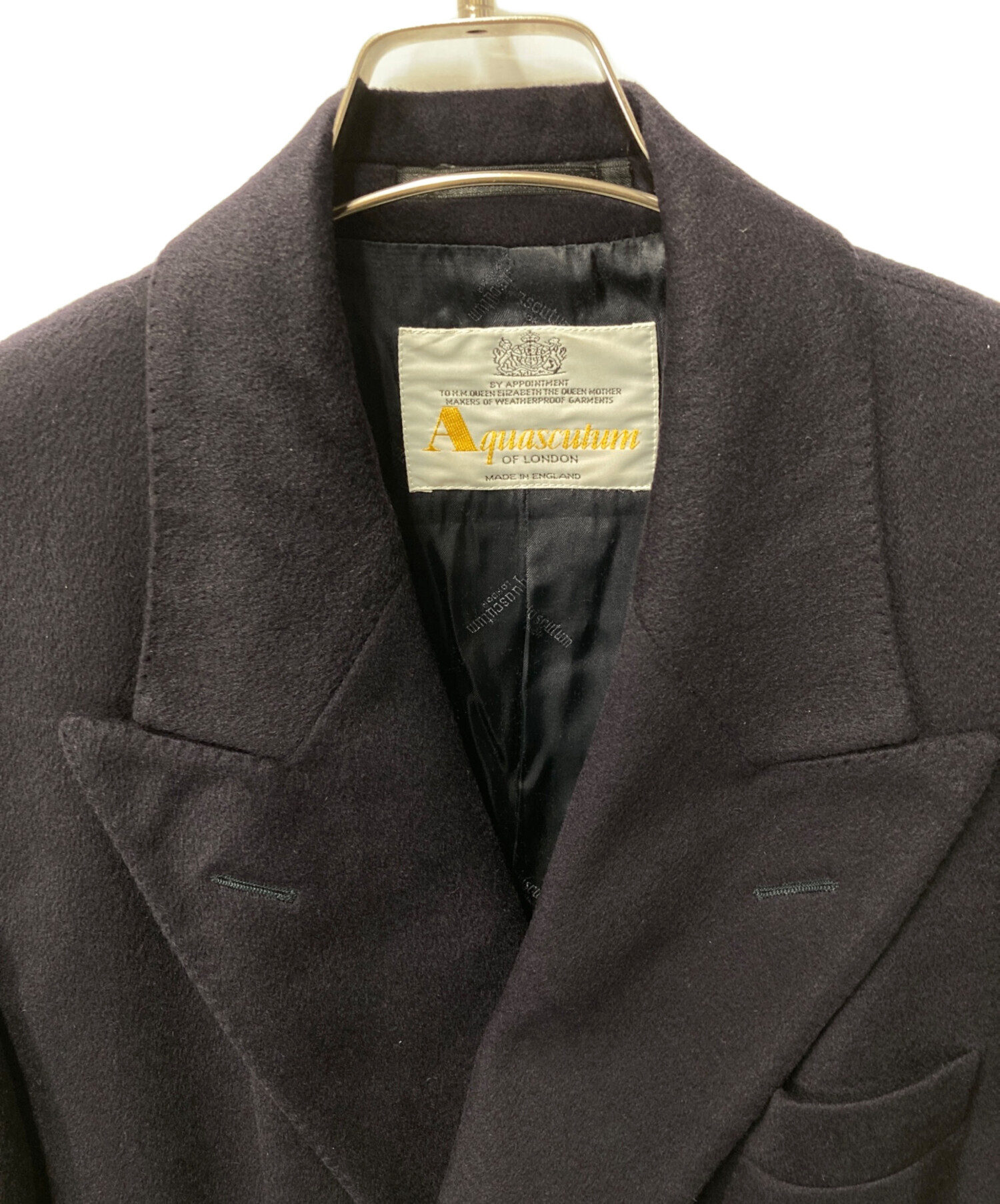 80S Aquascutum カシミヤ ダブル チェスターコート 中古・古着通販】Aquascutum (アクアスキュータム) カシミヤダブル