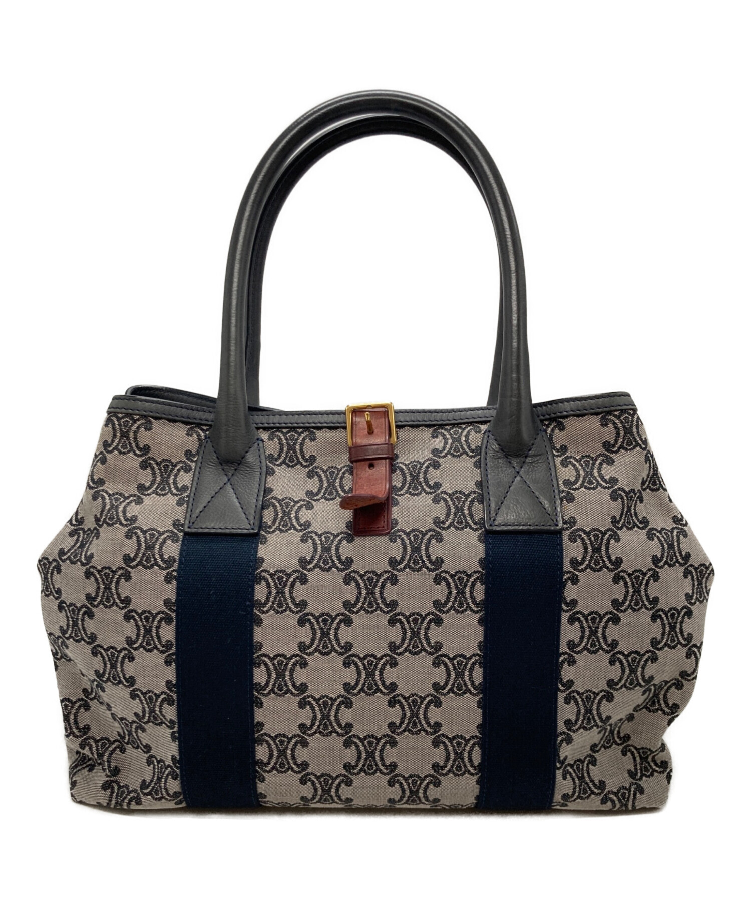 中古・古着通販】CELINE (セリーヌ) トリオンフ ハンドバッグ ネイビー
