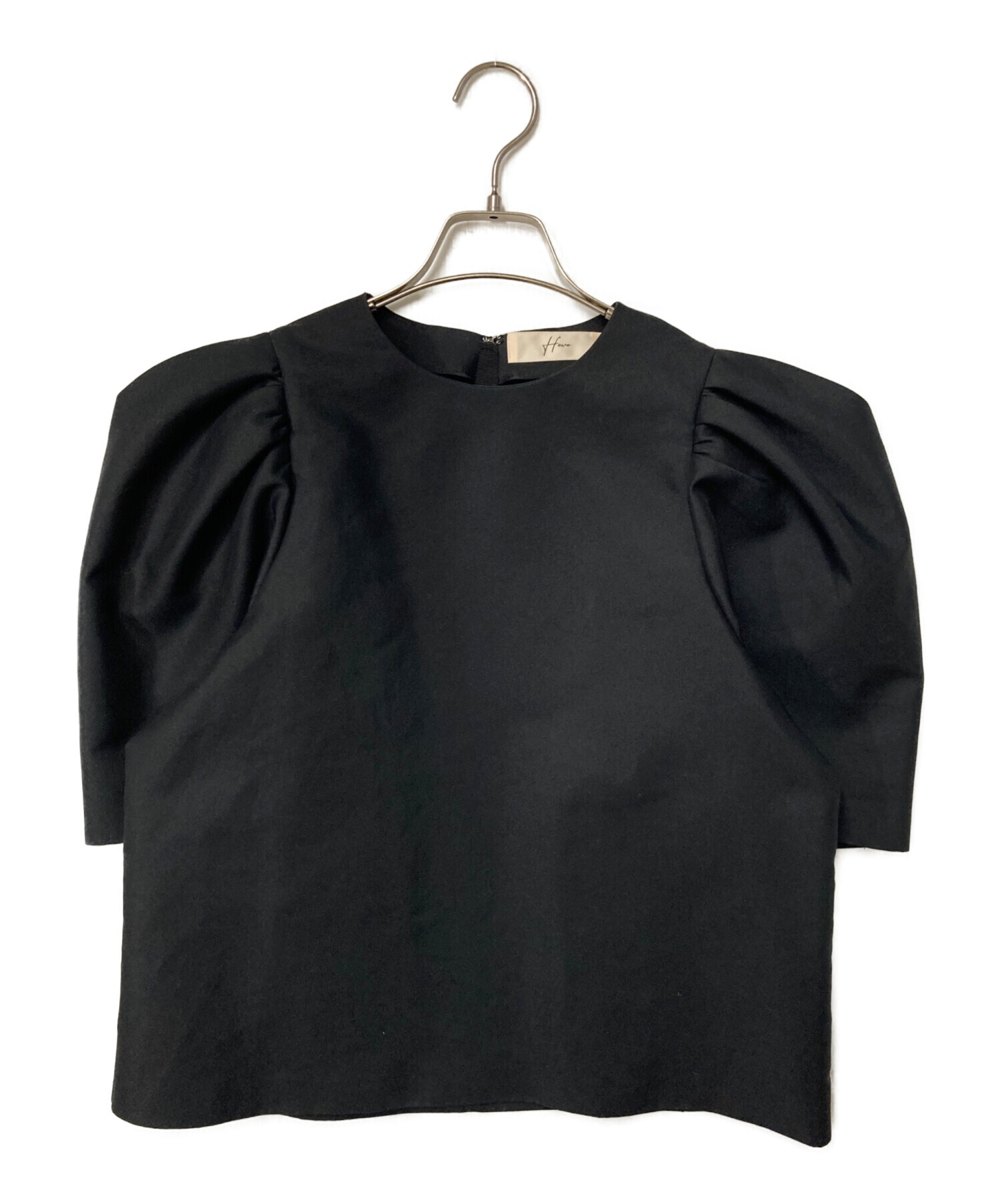 【新品未使用】HEVE Puff Shoulder Tops 中古・古着通販】Heve (ヘイヴ) Puff Shoulder Tops ブラック サイズ
