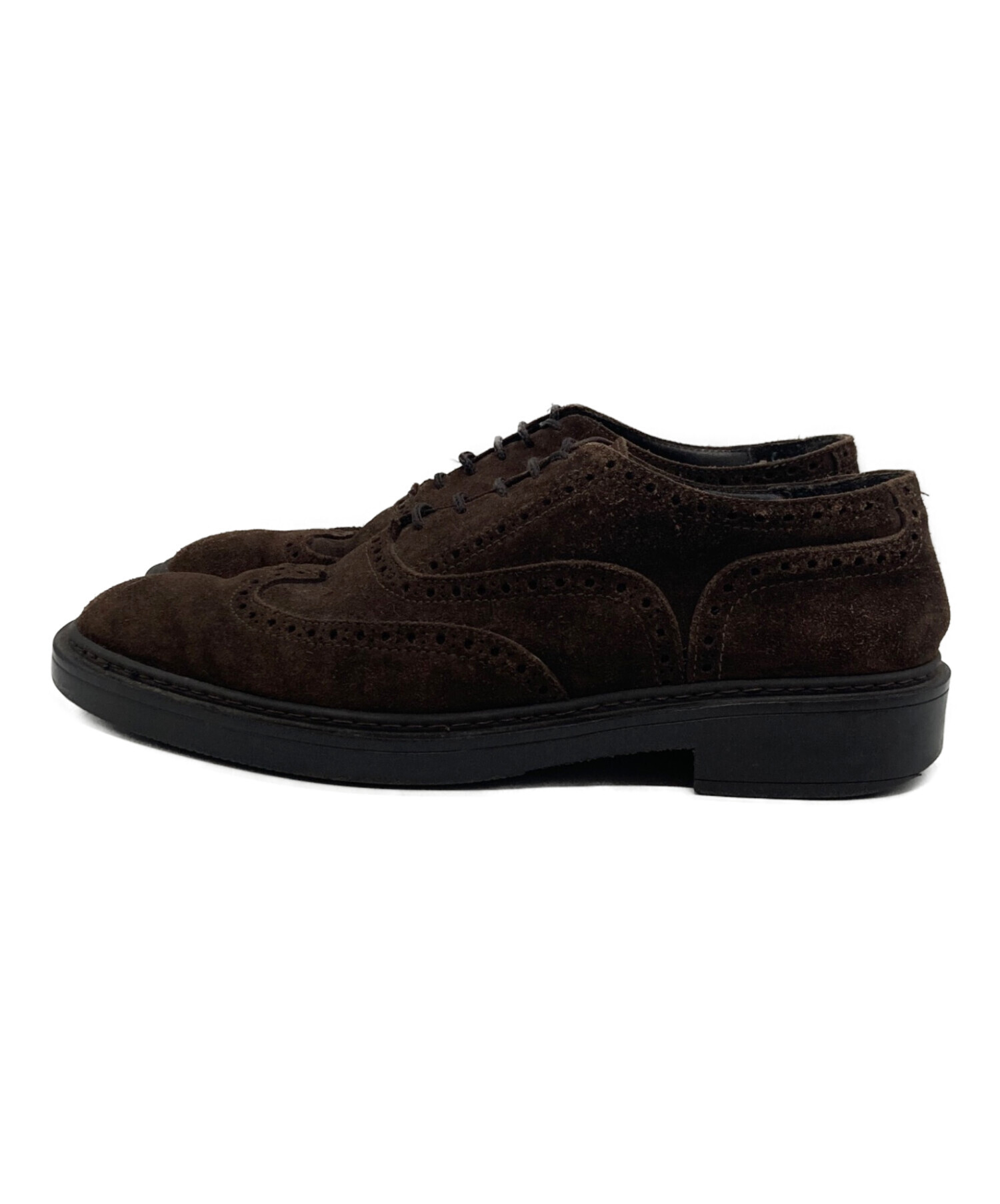 【美品】ラルディーニ　LARDINI スエード　ウイングチップ　シューズ　UK6 中古・古着通販】LARDINI (ラルディーニ) スエード ウィングチップ