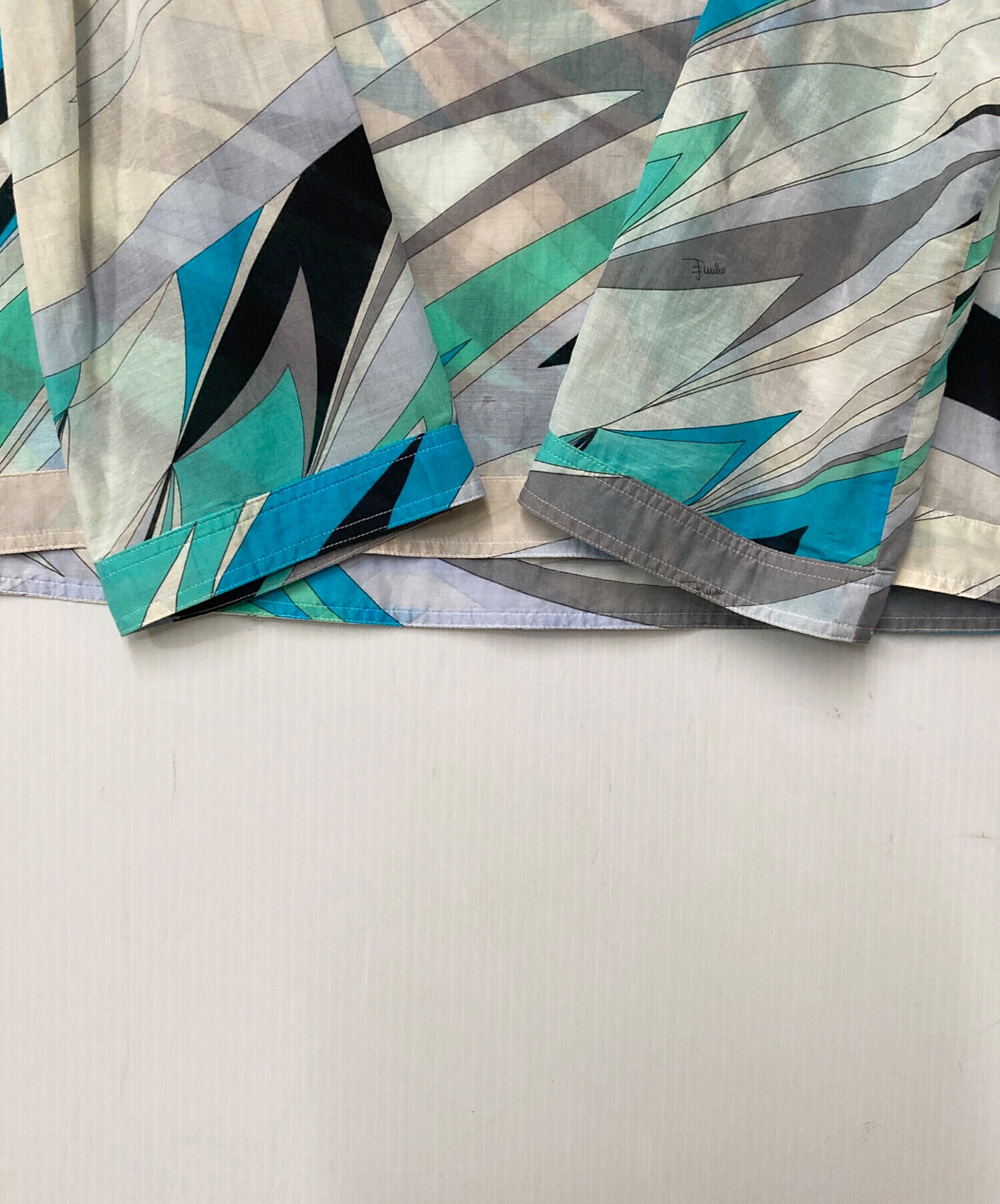 中古・古着通販】Emilio Pucci (エミリオ プッチ) 総柄ブラウス ブルー 