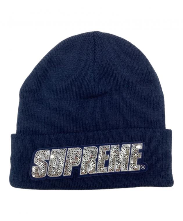 中古・古着通販】SUPREME (シュプリーム) Sequin Beanie ネイビー