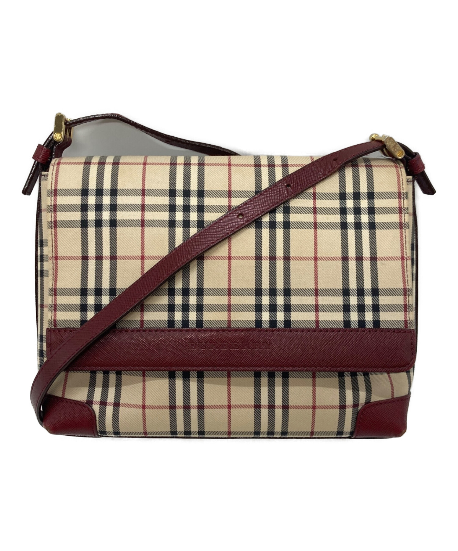 Burberry バーバリー ショルダーバッグ ノバチェック キャンバス 中古・古着通販】BURBERRY (バーバリー) ノバチェックキャンバス