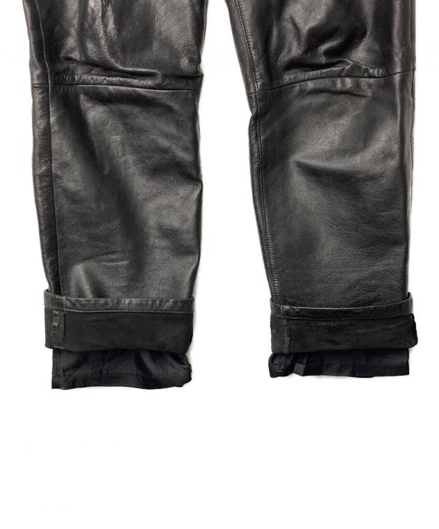 Yohji Yamamoto DURBAN A.A.R レザー 牛革ブラック美品 中古・古着通販】Yohji Yamamoto D'URBAN (ヨウジヤマモト ダーバン