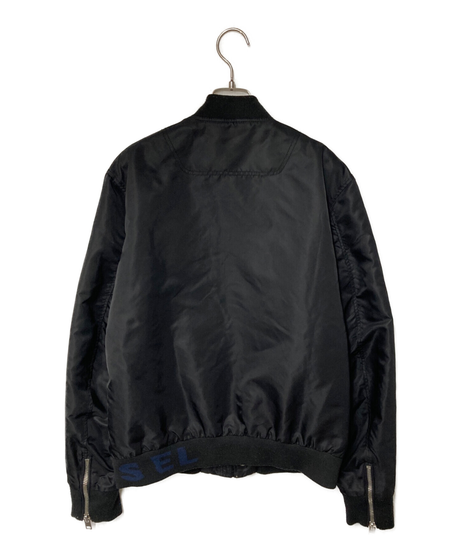 ディーゼル　コンビブルゾン 中古・古着通販】DIESEL (ディーゼル) デニム切替ブルゾン ブラック