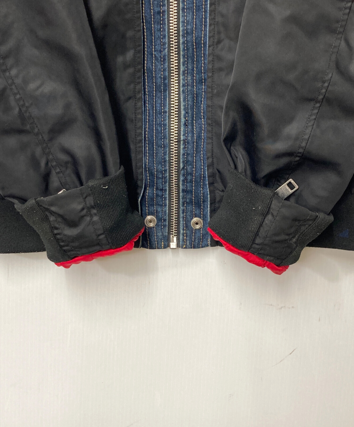 中古・古着通販】DIESEL (ディーゼル) デニム切替ブルゾン ブラック