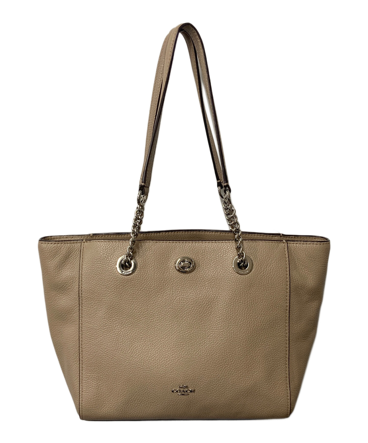 中古・古着通販】COACH (コーチ) ターンロックトートバッグ ブラウン