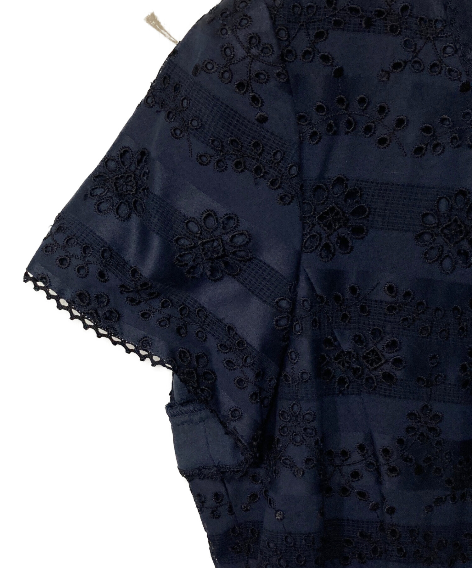 中古・古着通販】Leilian (レリアン) 刺繍ワンピース ネイビー サイズ