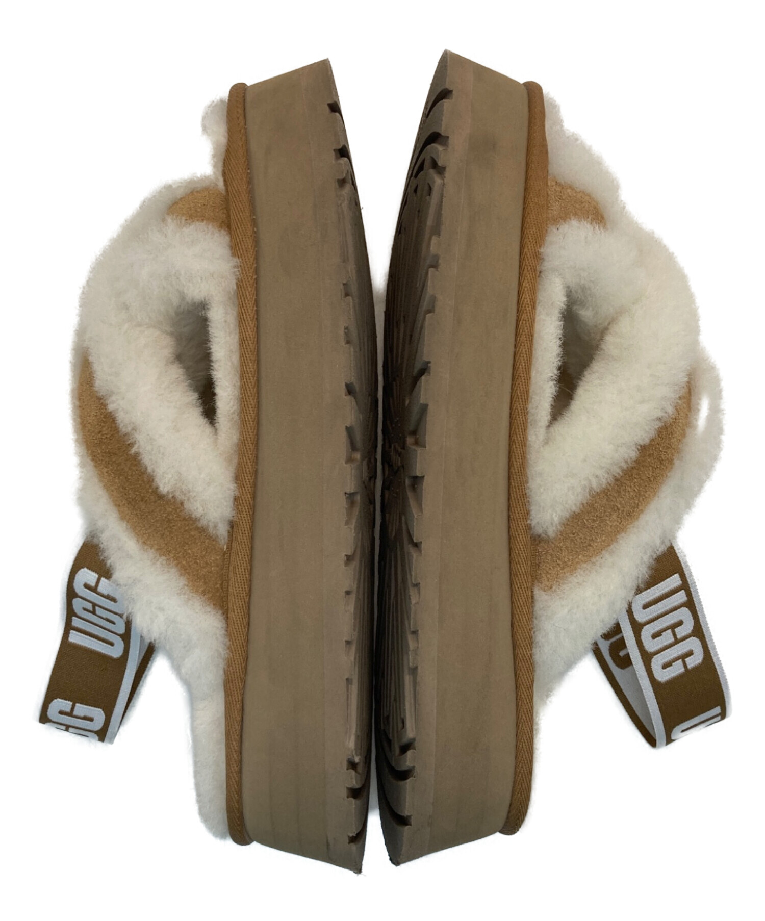 中古・古着通販】UGG (アグ) Disco Cross Slide ベージュ×ホワイト