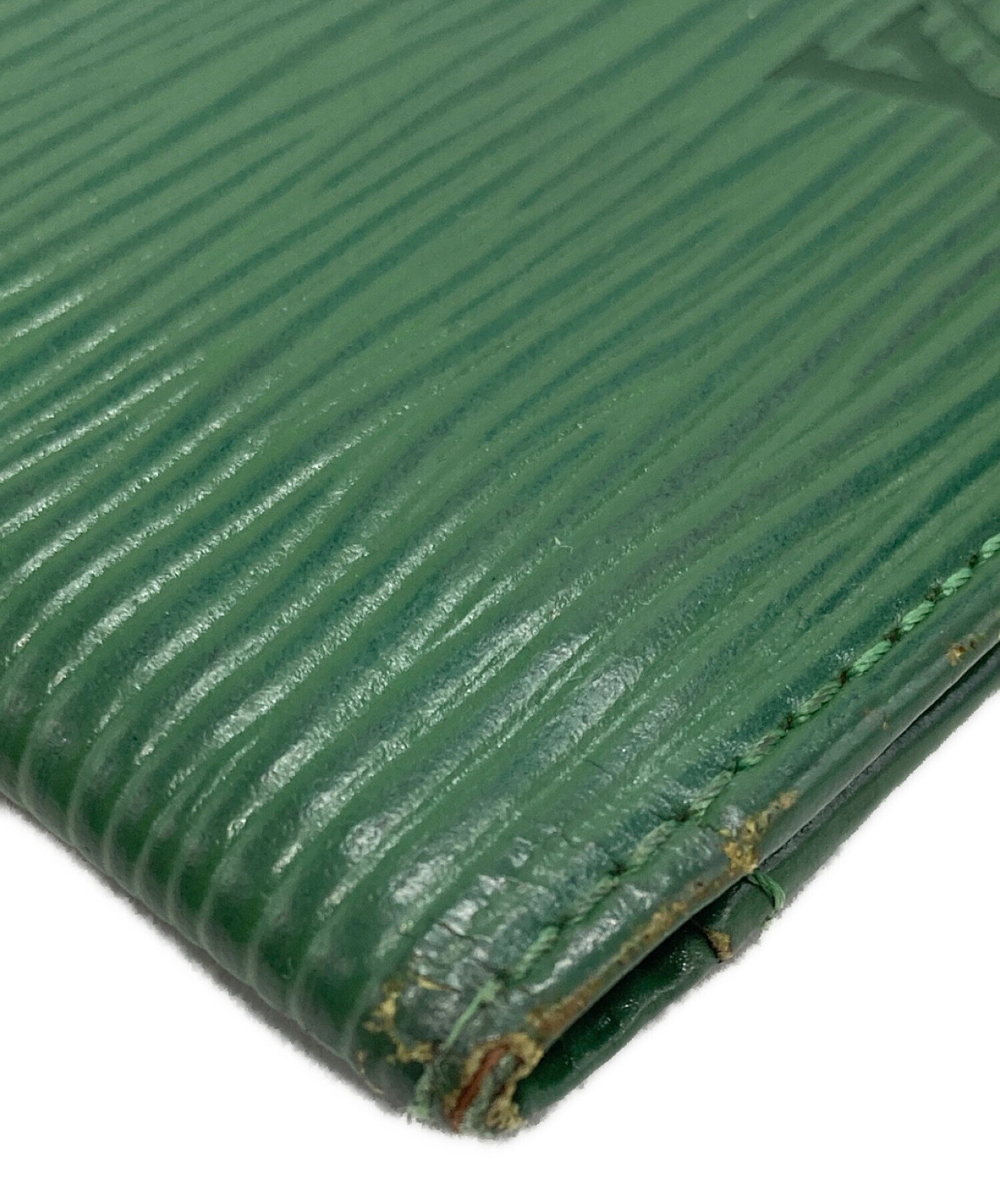 Louis Vuitton グリーンレザー ケース 中古・古着通販】LOUIS VUITTON (ルイ ヴィトン) カードケース