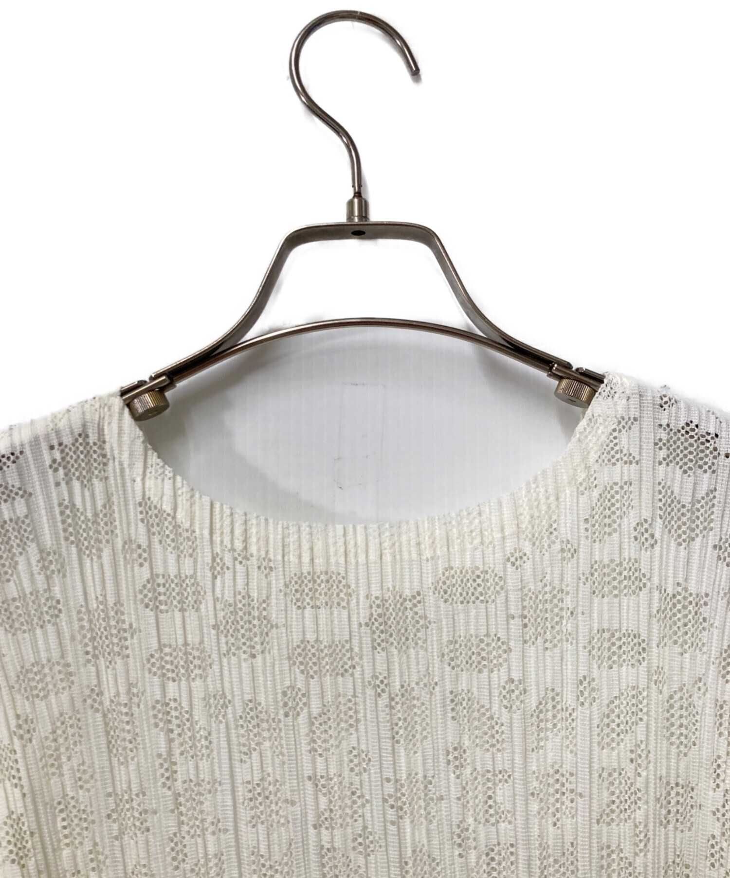 PLEATS PLEASE フレンチスリーブチュニック シャツカラー 中古・古着通販】PLEATS PLEASE (プリーツプリーズ) フレンチスリーブ