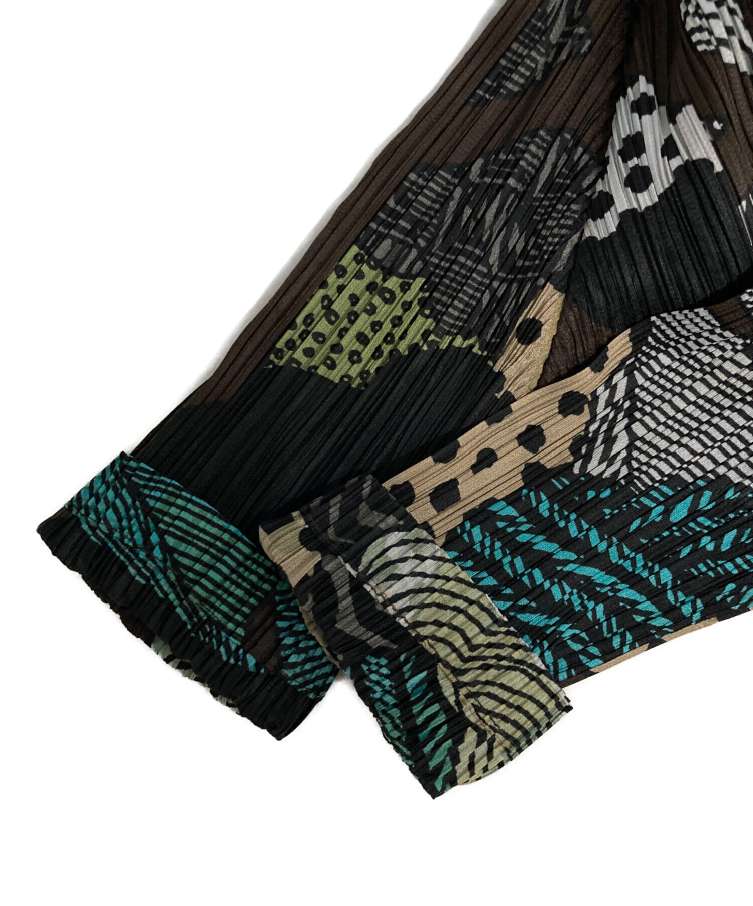 【試着のみ】PLEATS PLEASE カーディガン サイズ4 総柄 中古・古着通販】PLEATS PLEASE (プリーツプリーズ) 総柄ロング