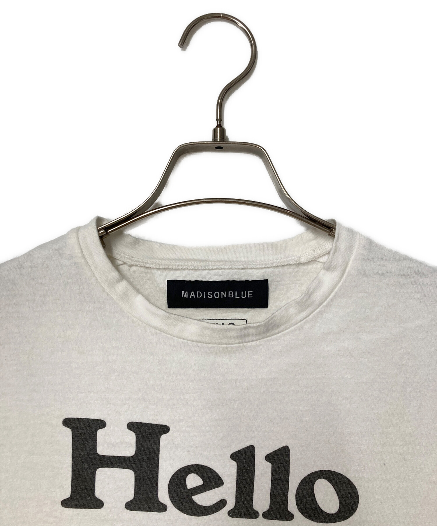 中古・古着通販】MADISON BLUE (マディソンブルー) HELLO TEE ホワイト