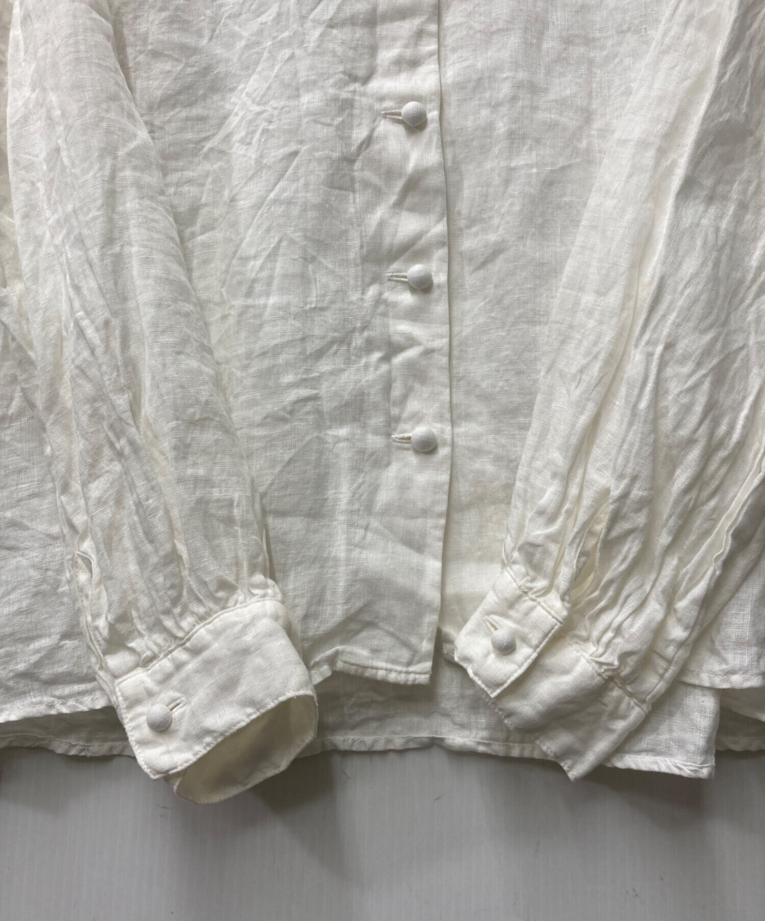 中古・古着通販】nest Robe (ネストローブ) 襟付リネンブラウス